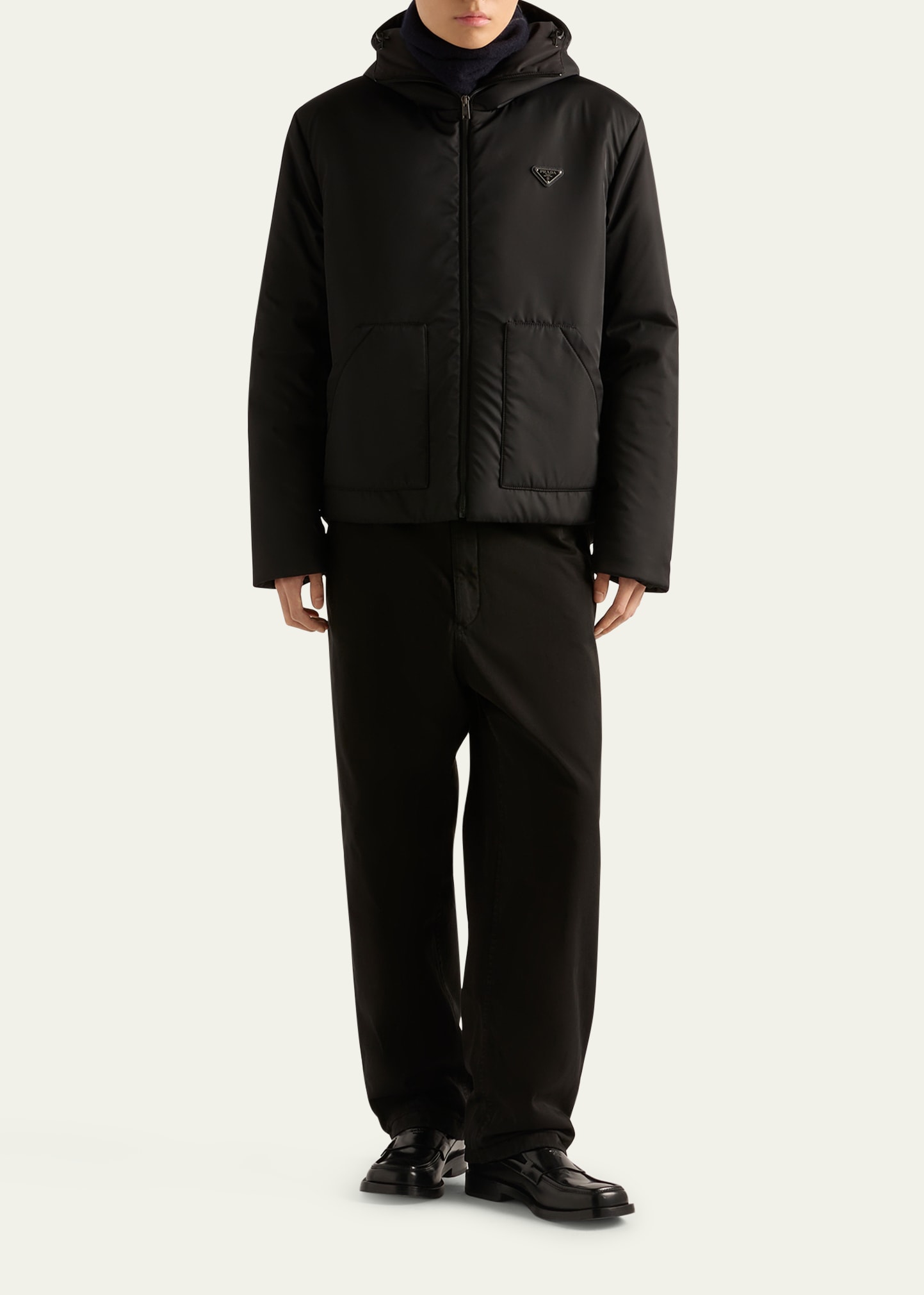 Prada Men's Hooded Re-Nylon Jacket - Bergdorf Goodman
