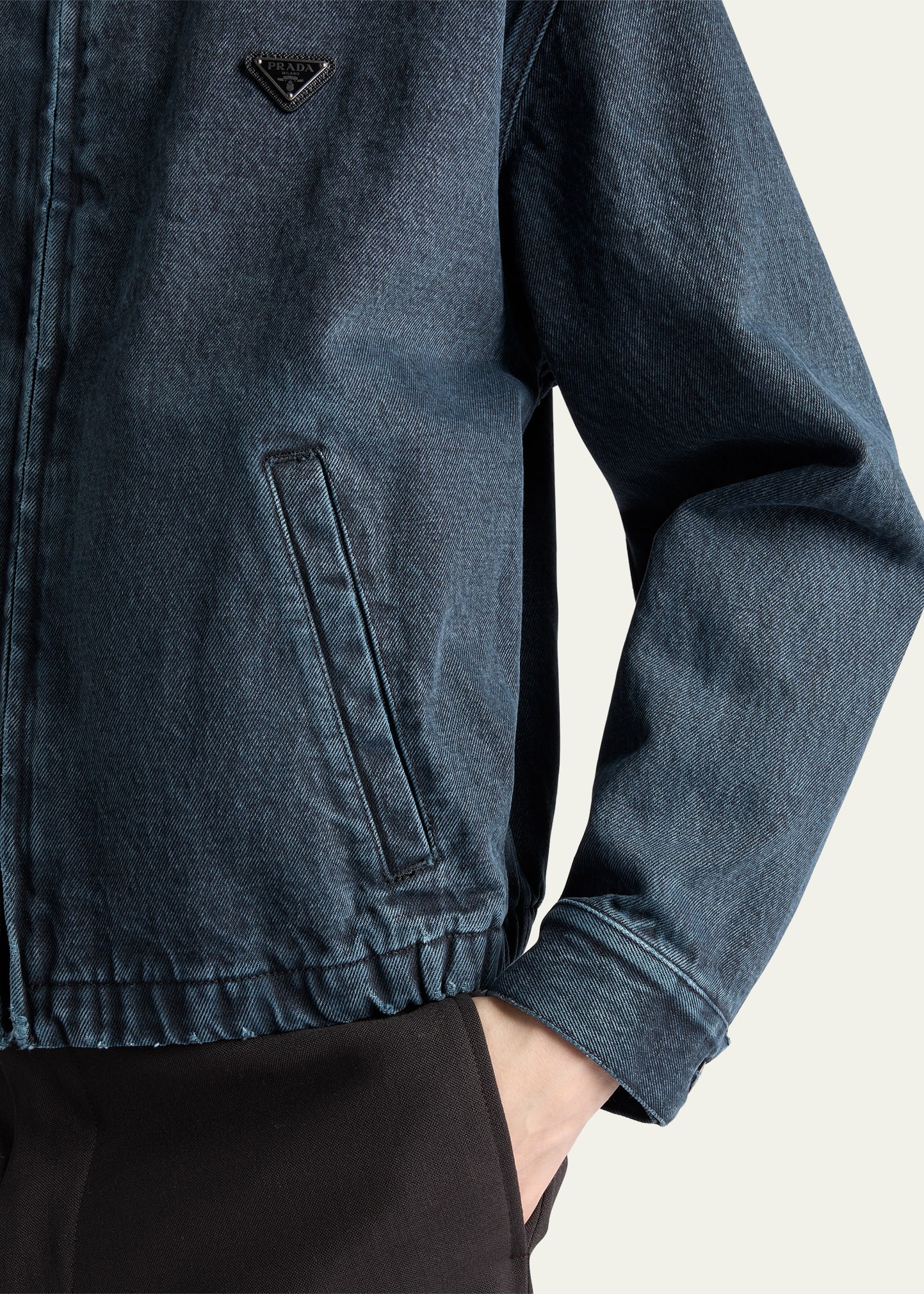 Prada Men's Over-Dyed Denim Jacket - Bergdorf Goodman