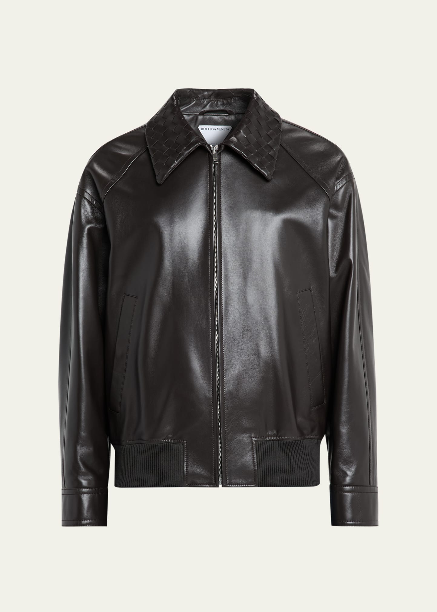 Bottega Veneta Men's Dark Brown Nappa Leather Blouson Jacket