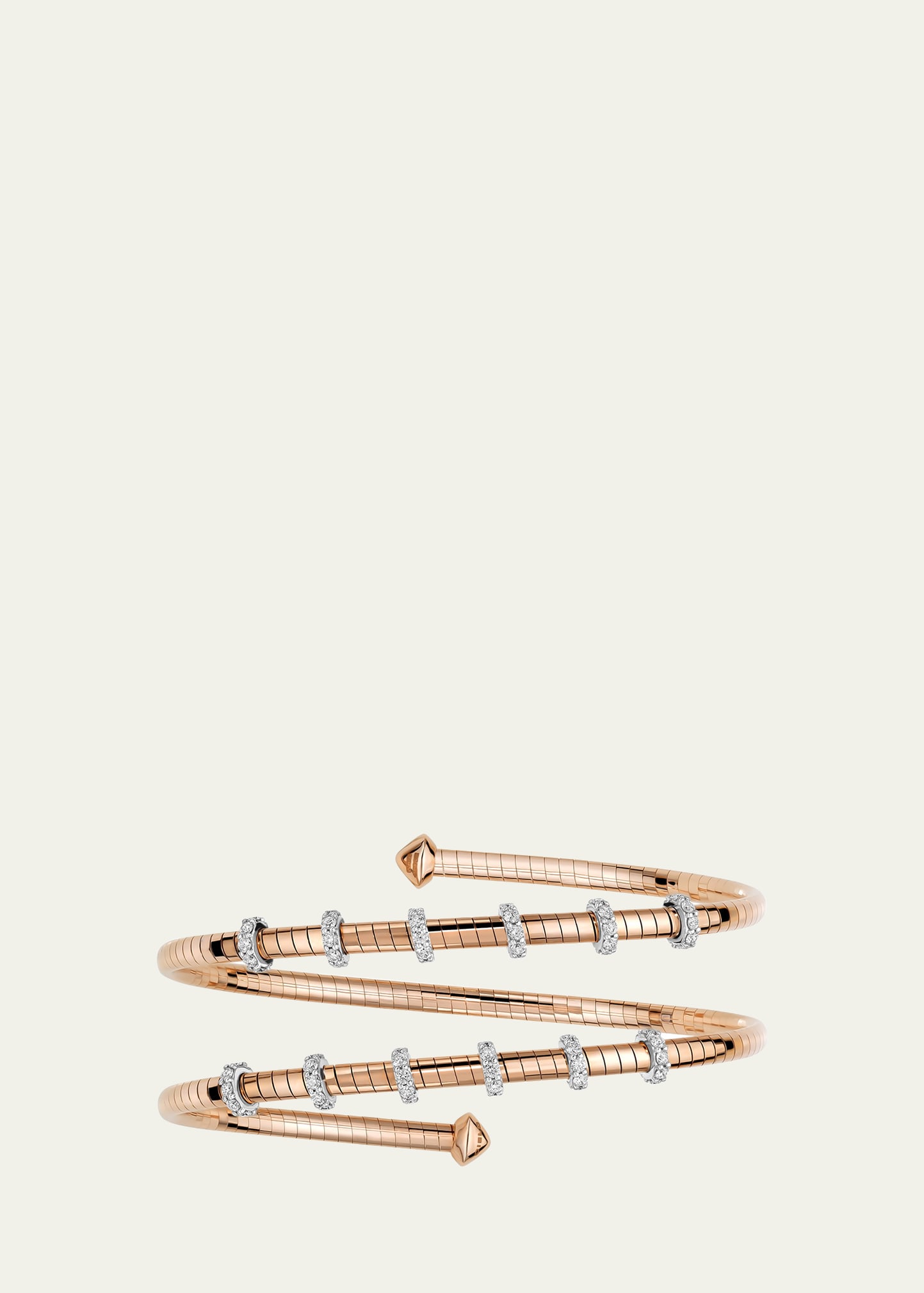 Mattia Cielo 18K Rose Gold Diamond Wrap Bracelet