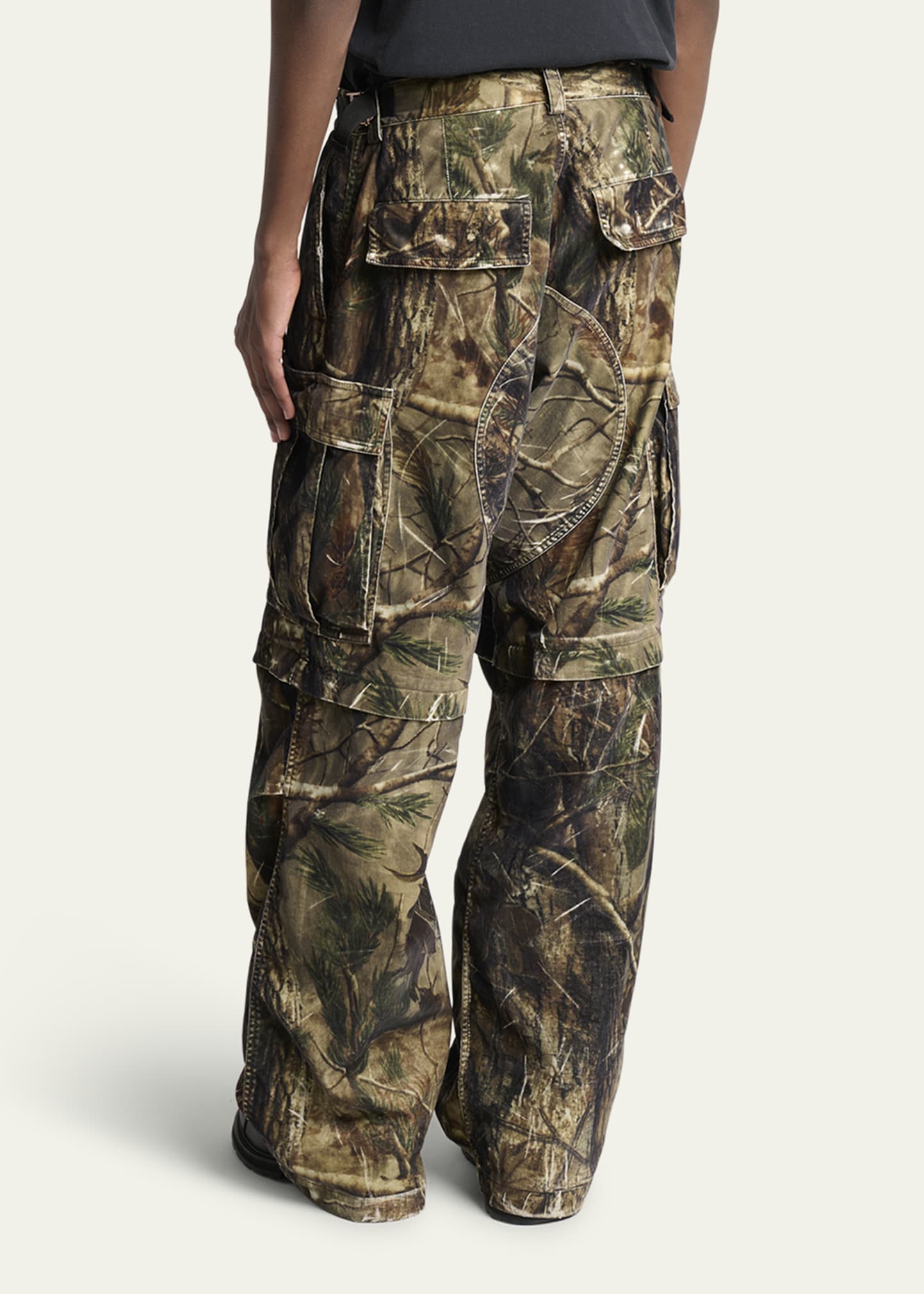 バレシンシアガ 迷彩 BALENCIAGA CAMO 大丸購入品 Balenciaga Men's Camouflage Flocked Cotton Relaxed-Fit Cargo Pants