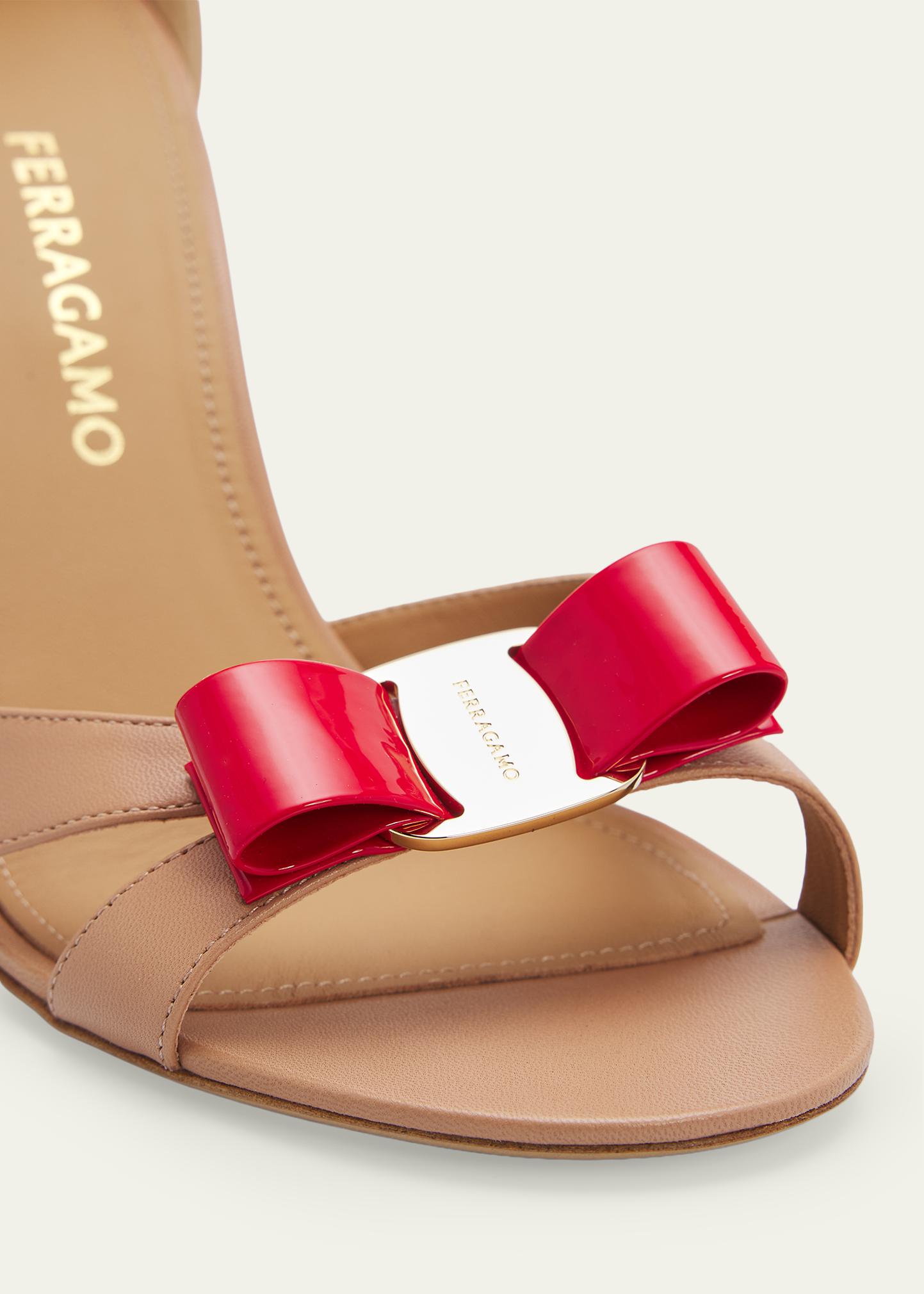 FERRAGAMO 95mm Roxy Leather Ankle-Strap Sandals - Bergdorf Goodman