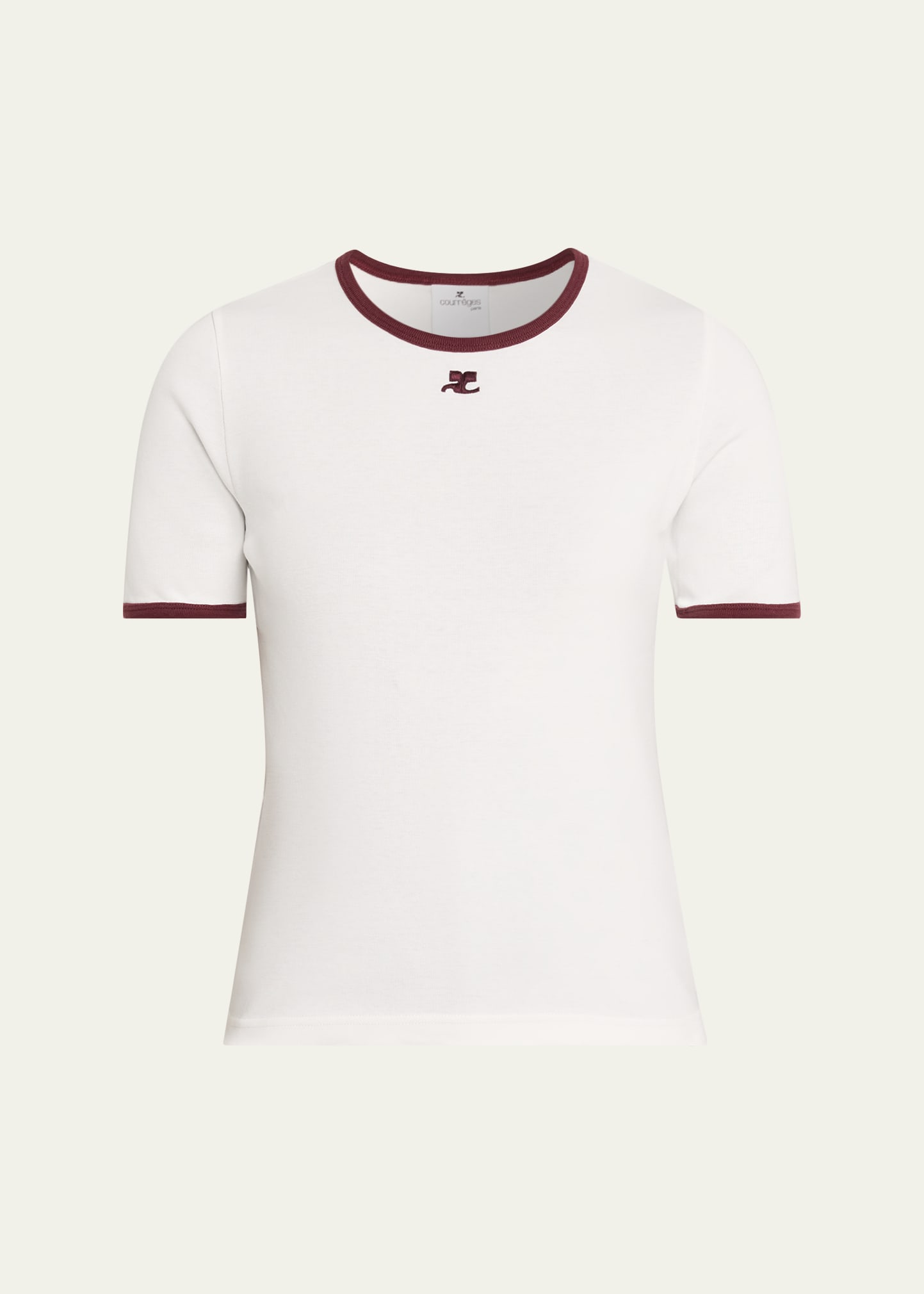 【courreges クレージュ】CONTRAST T-SHIRT REE SIGNATURE CONTRAST T-SHIRT - courrèges