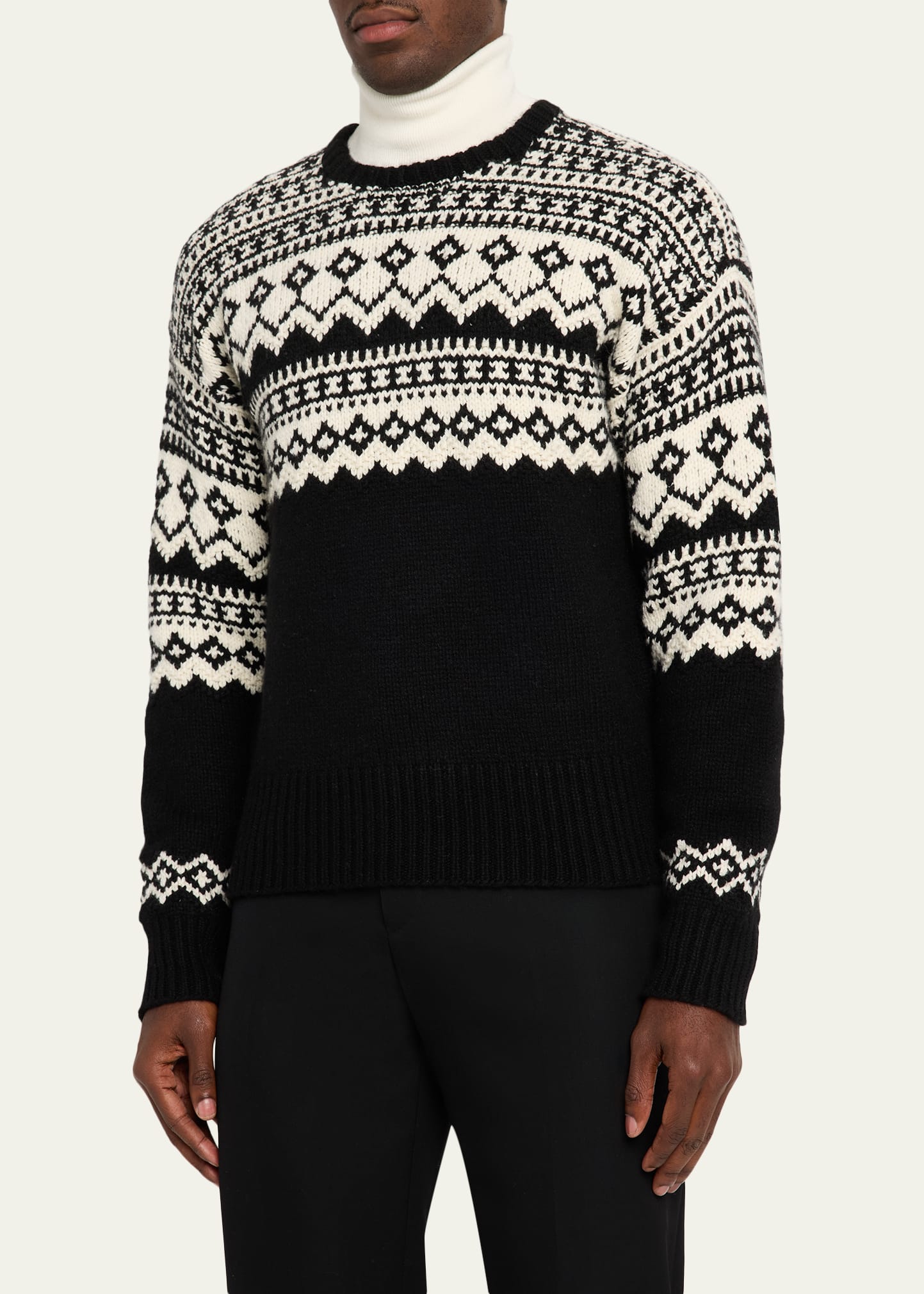 Ralph Lauren Purple Label Men's Cashmere Fair Isle Intarsia