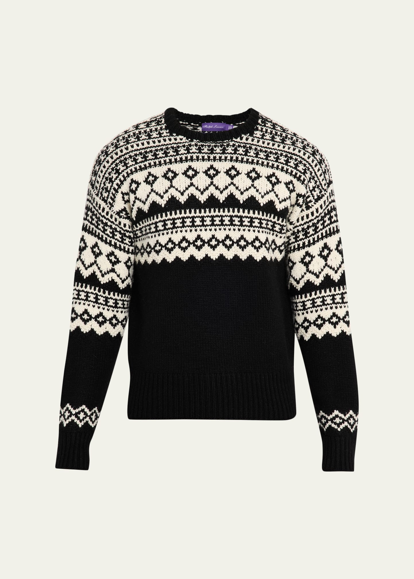 Ralph Lauren Purple Label Men's Cashmere Fair Isle Intarsia