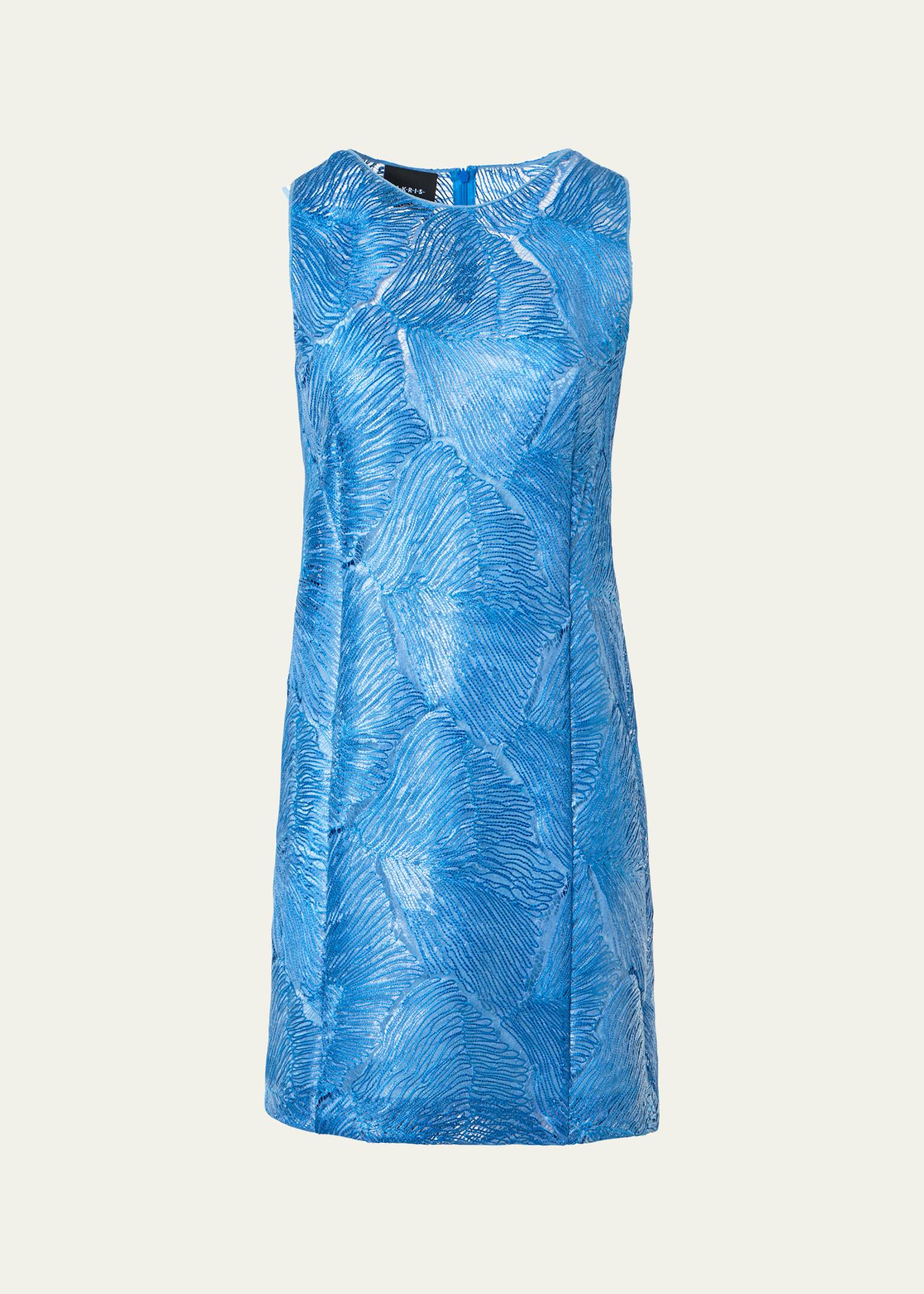 Akris Lacquered Sea Faille Sleeveless Shift Mini Dress - Bergdorf 