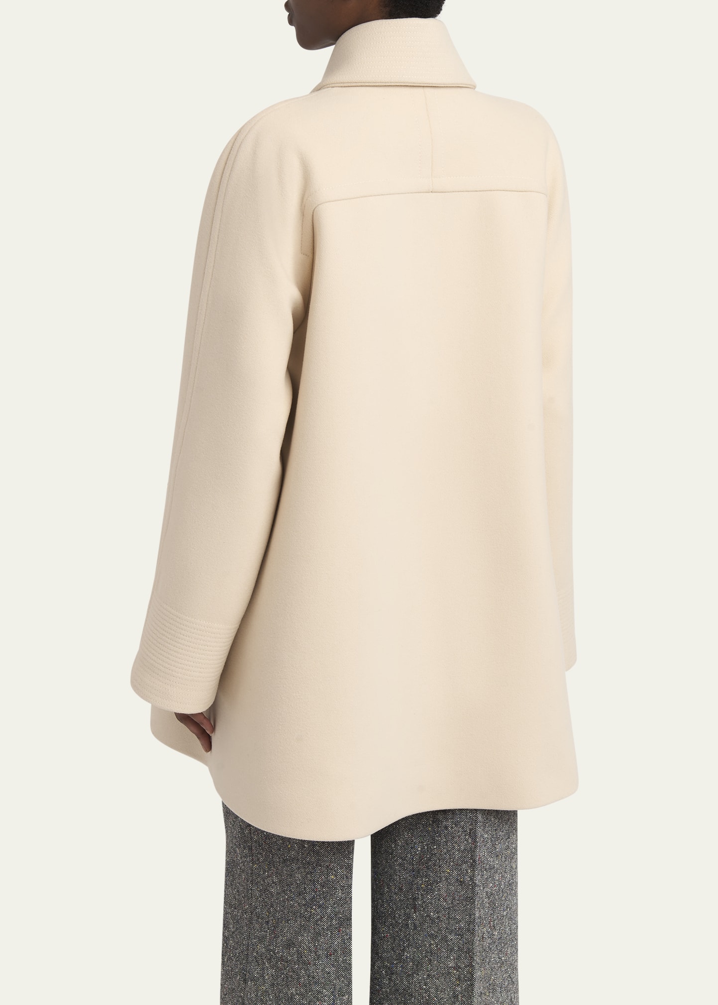 Valentino Garavani Cappotto Wool V Gold-Trim Jacket - Bergdorf Goodman