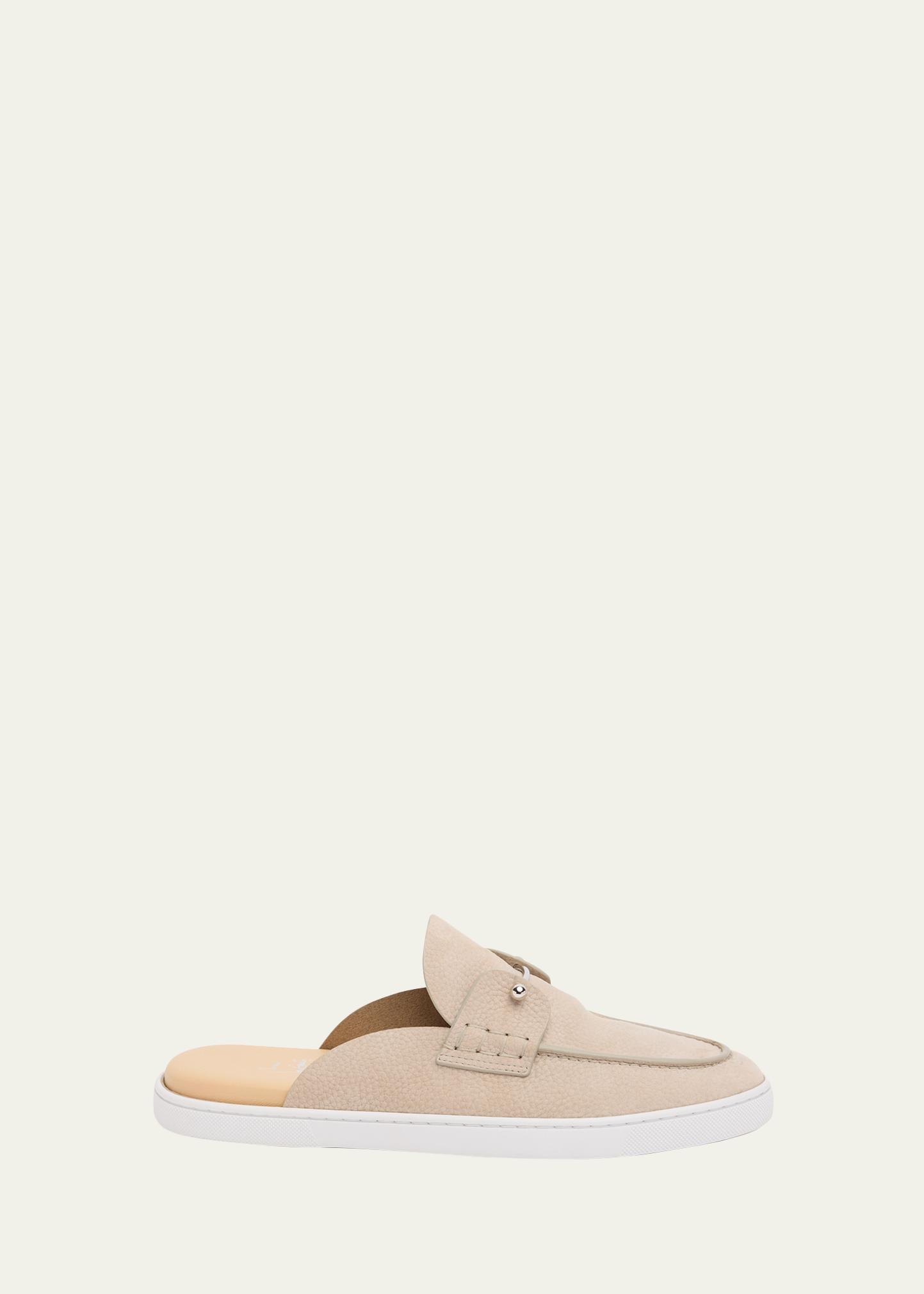 Christian Louboutin Men's Chanme Leather Slides - Bergdorf Goodman