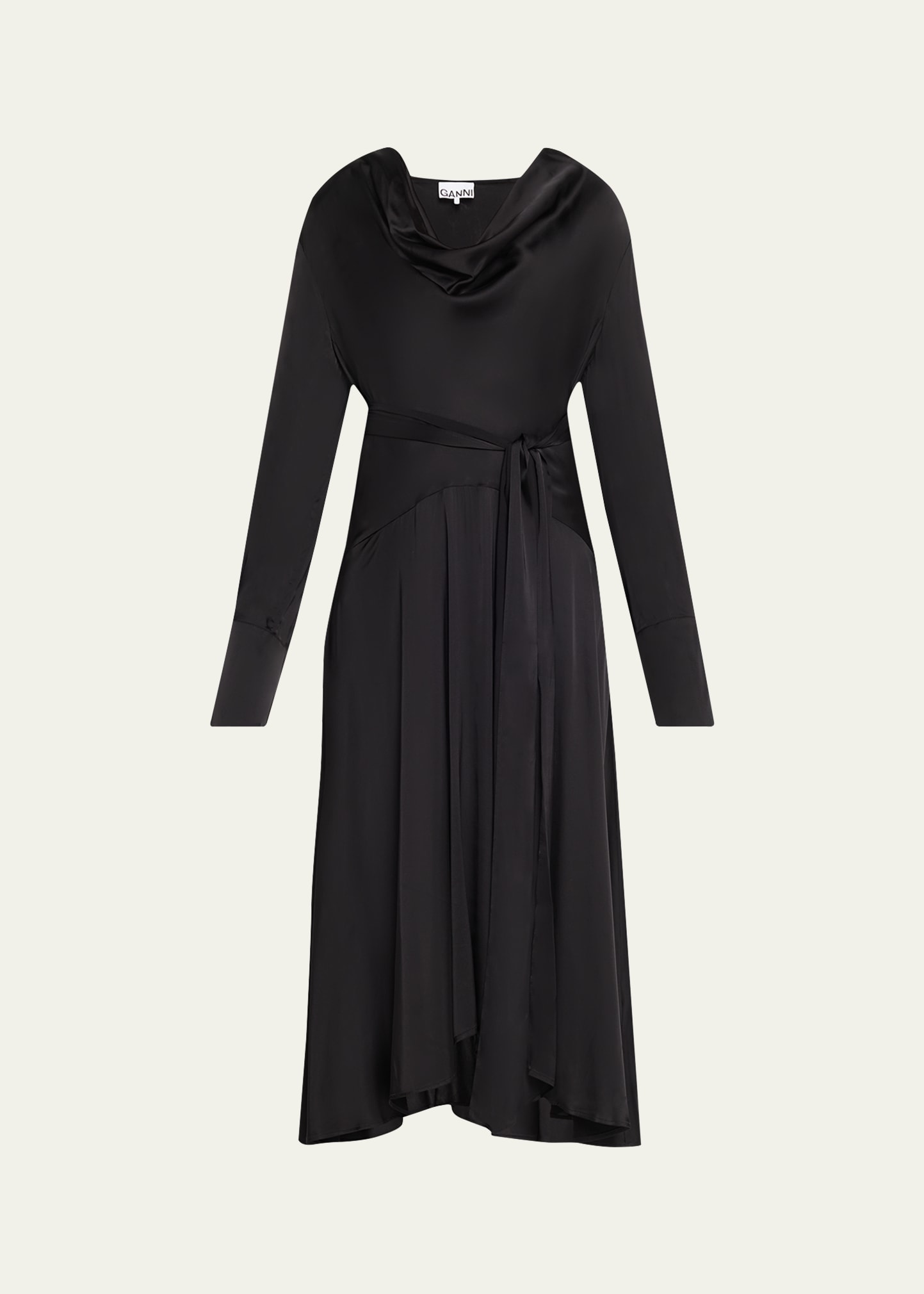 ganni long sleeve dress GANNI long-sleeve Dress | Brown
