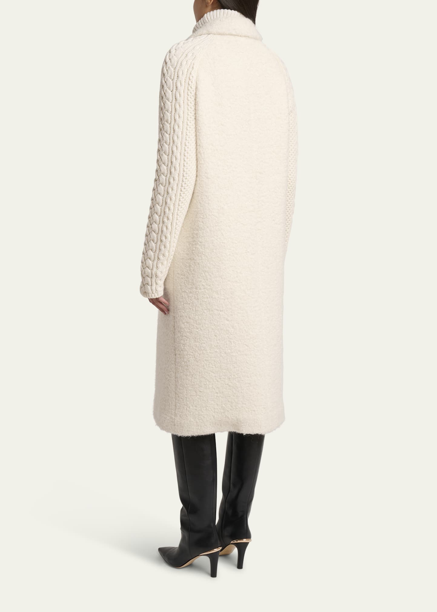 Gabriela Hearst Charles Fisherman-Sleeves Single-Breasted Boucle