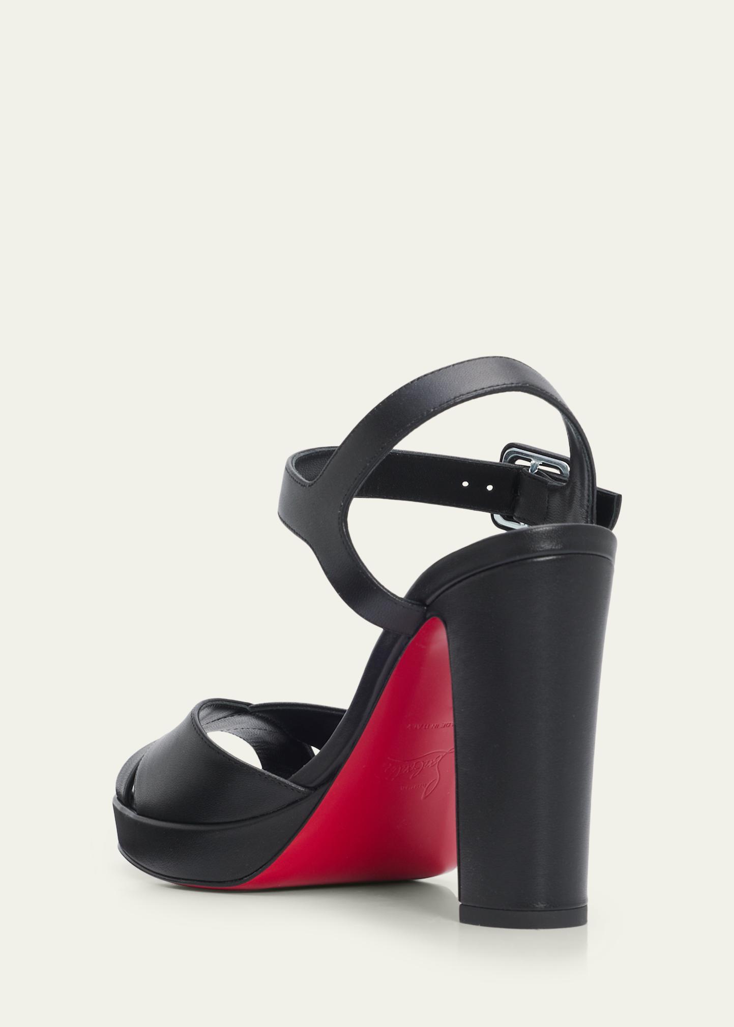Christian Louboutin 100mm Cora Leather Sandals - Bergdorf Goodman