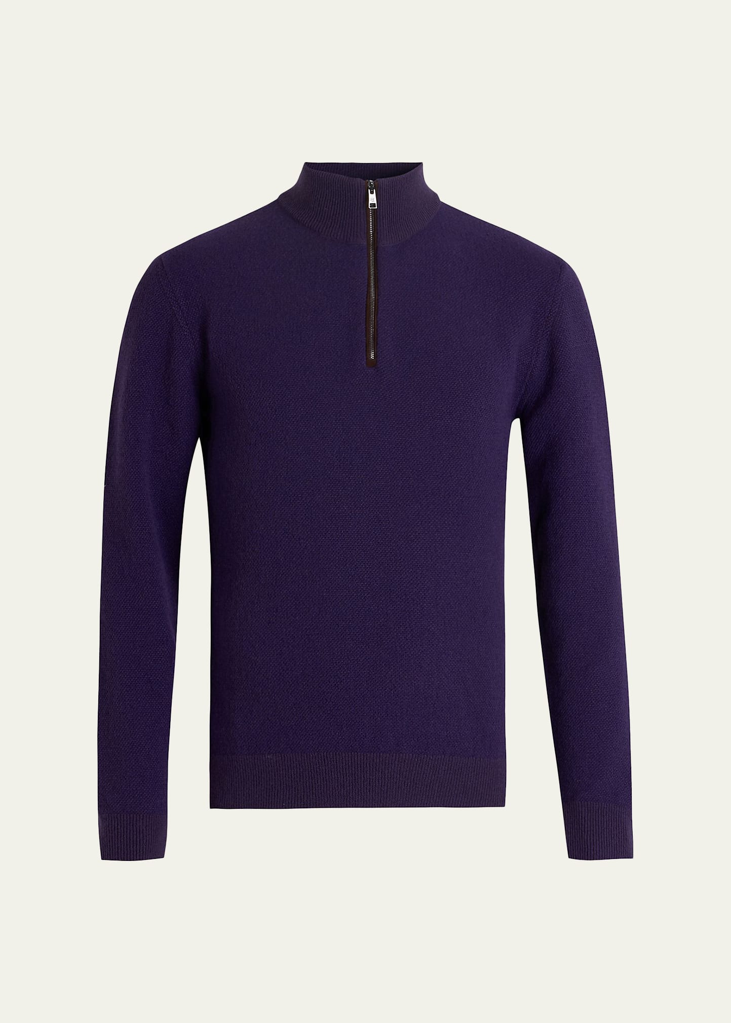 Ralph Lauren Purple Label Men's Cashmere Birdseye Suede-Trim