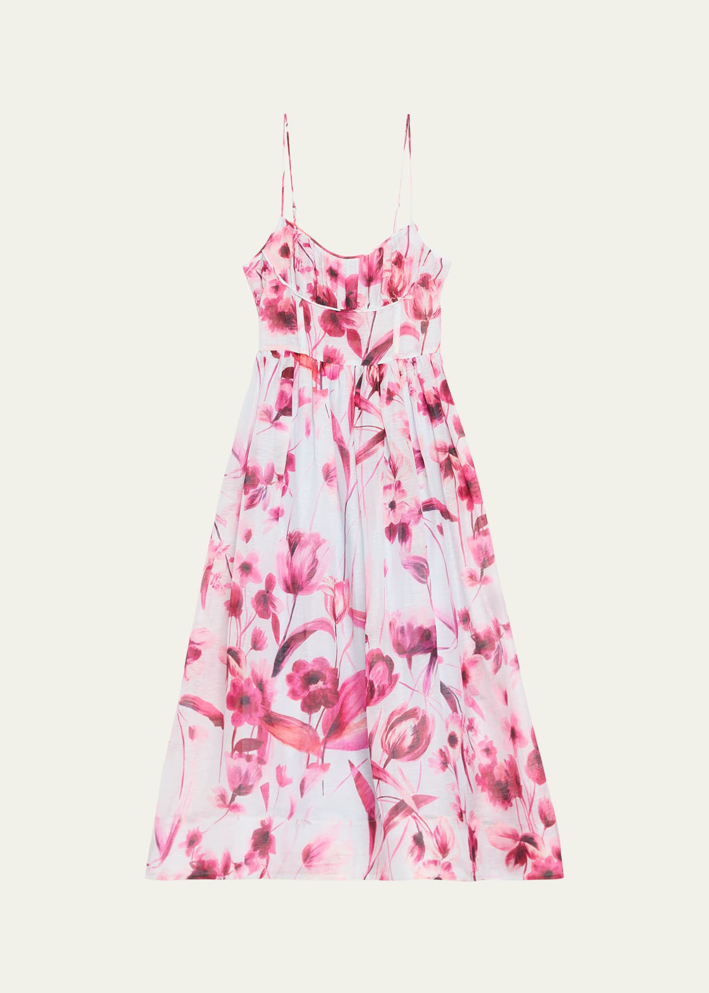 Cara Cara Alba Floral Fit-&-Flare Midi Dress - Bergdorf Goodman