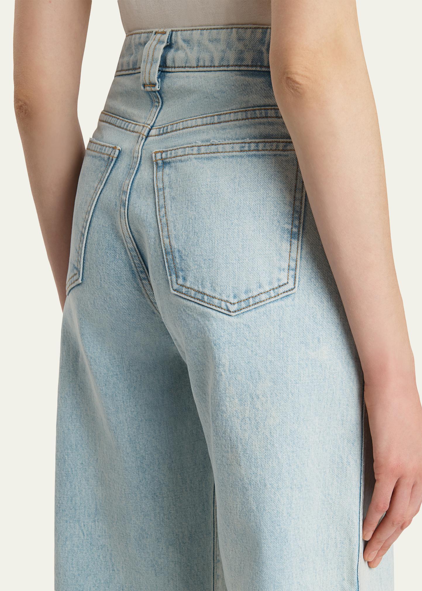 Khaite Dane Stretch Wide-Leg Jeans - Bergdorf Goodman