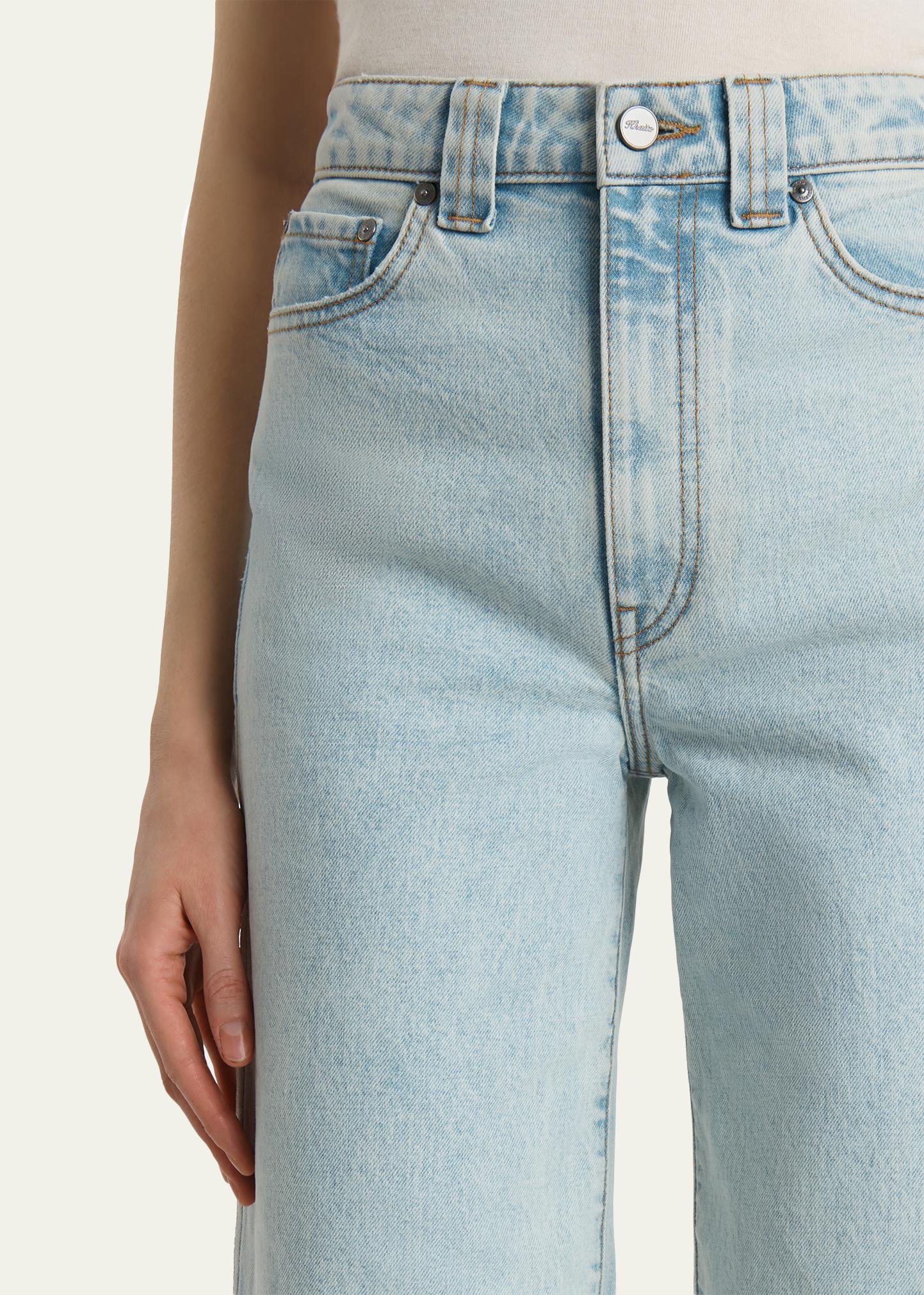 Khaite Dane Stretch Wide-Leg Jeans - Bergdorf Goodman