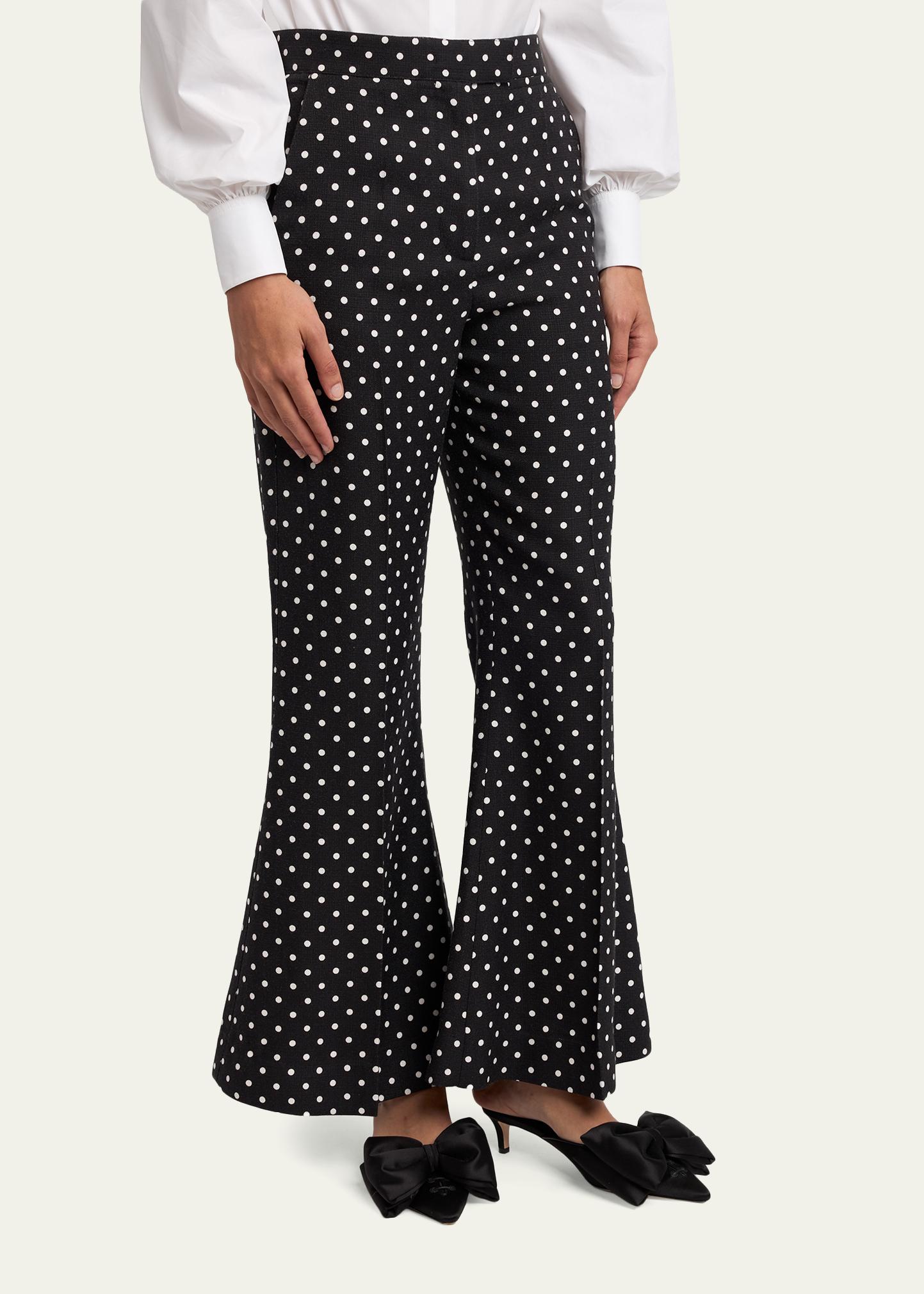 Valentino Garavani Polka-Dot Flare Pants - Bergdorf Goodman