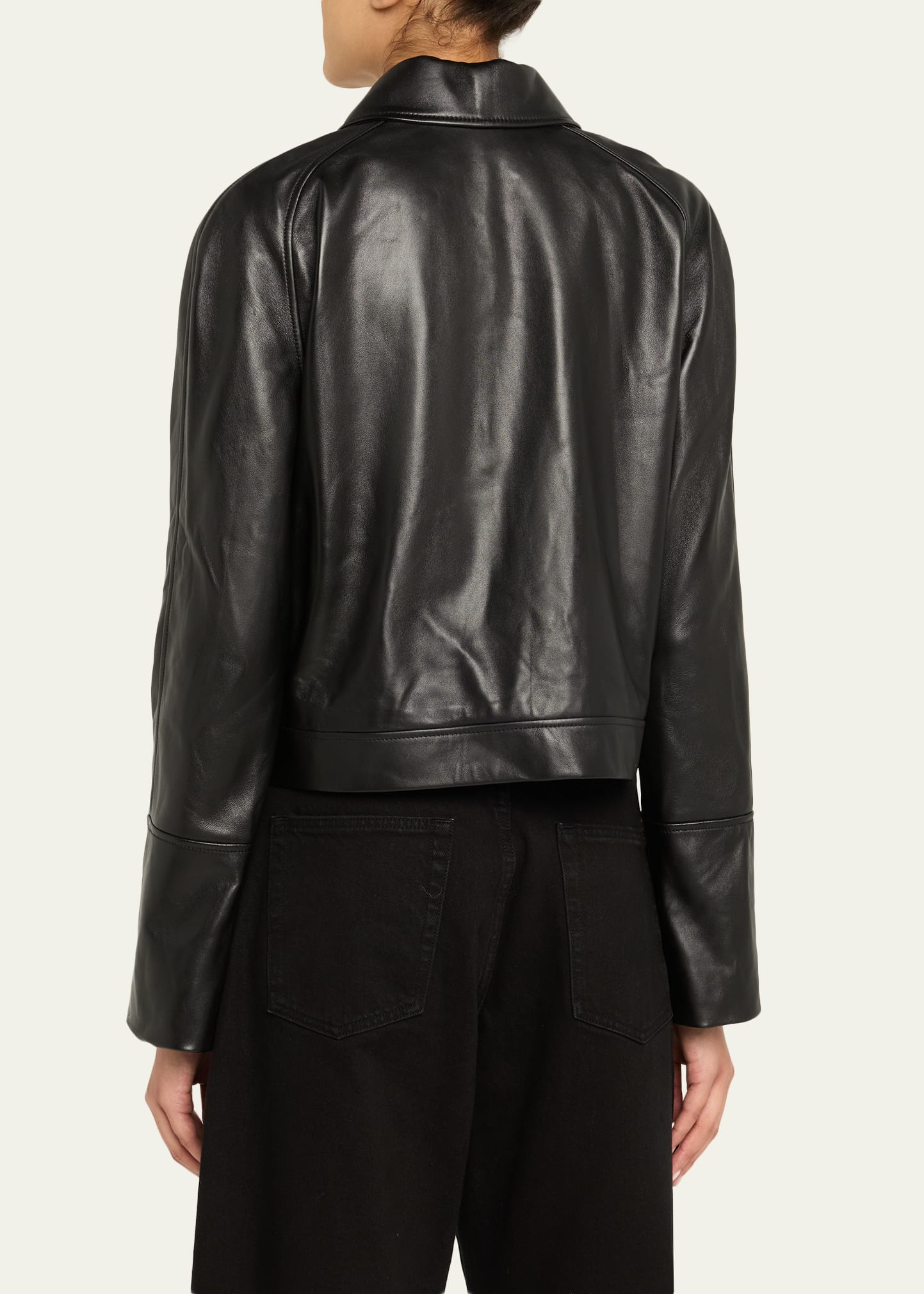FRAME The Leather Zip Jacket - Bergdorf Goodman