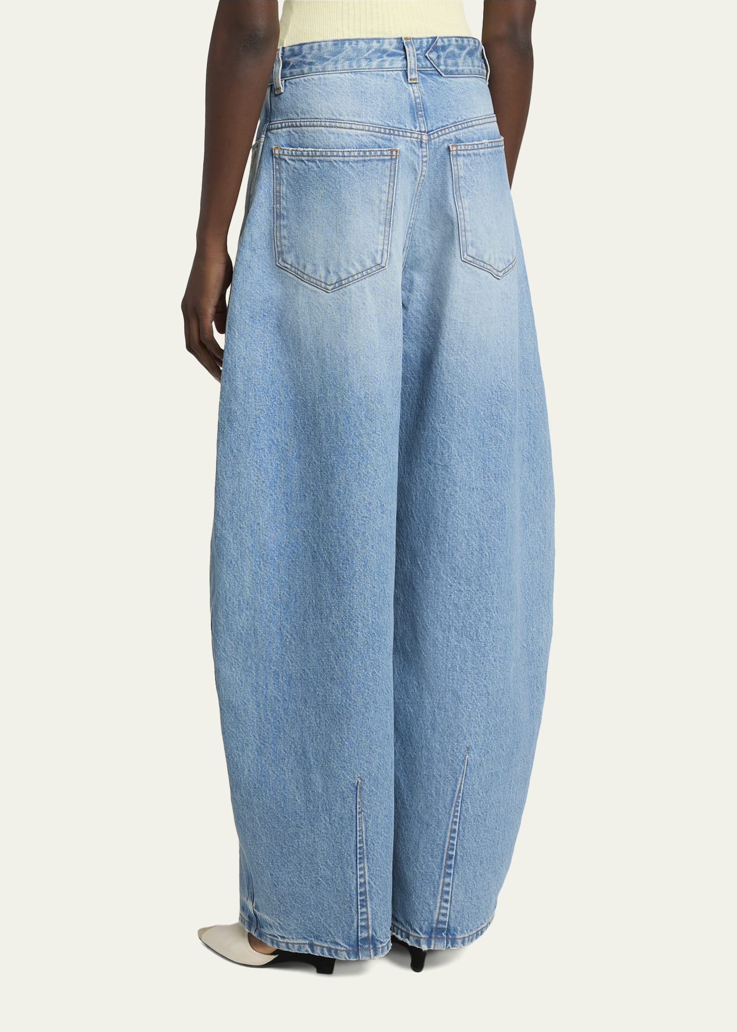 Jacquemus The Ovalo De-Nimes Denim Pants - Bergdorf Goodman