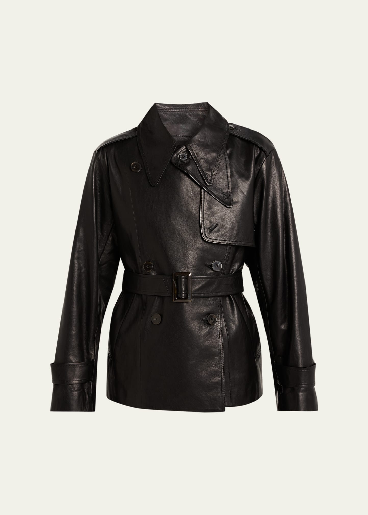 Heirlome Iggy Belted Leather Trench Jacket - Bergdorf Goodman