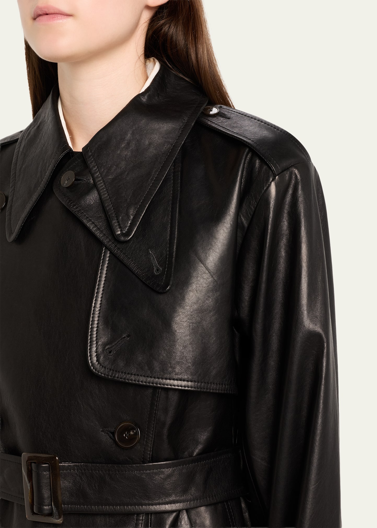 Heirlome Iggy Belted Leather Trench Jacket - Bergdorf Goodman