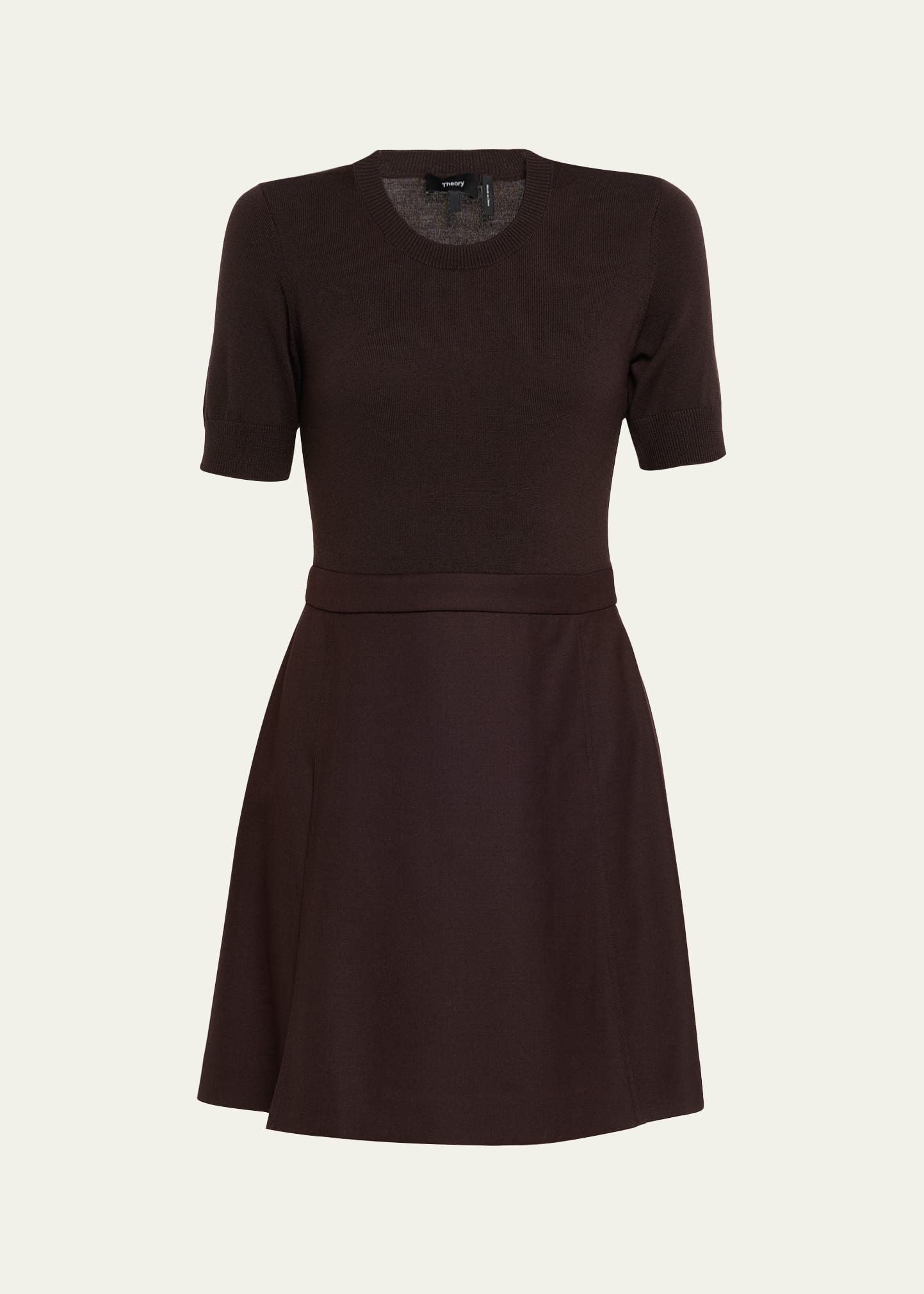 Theory Combo Mini Dress - New Camel