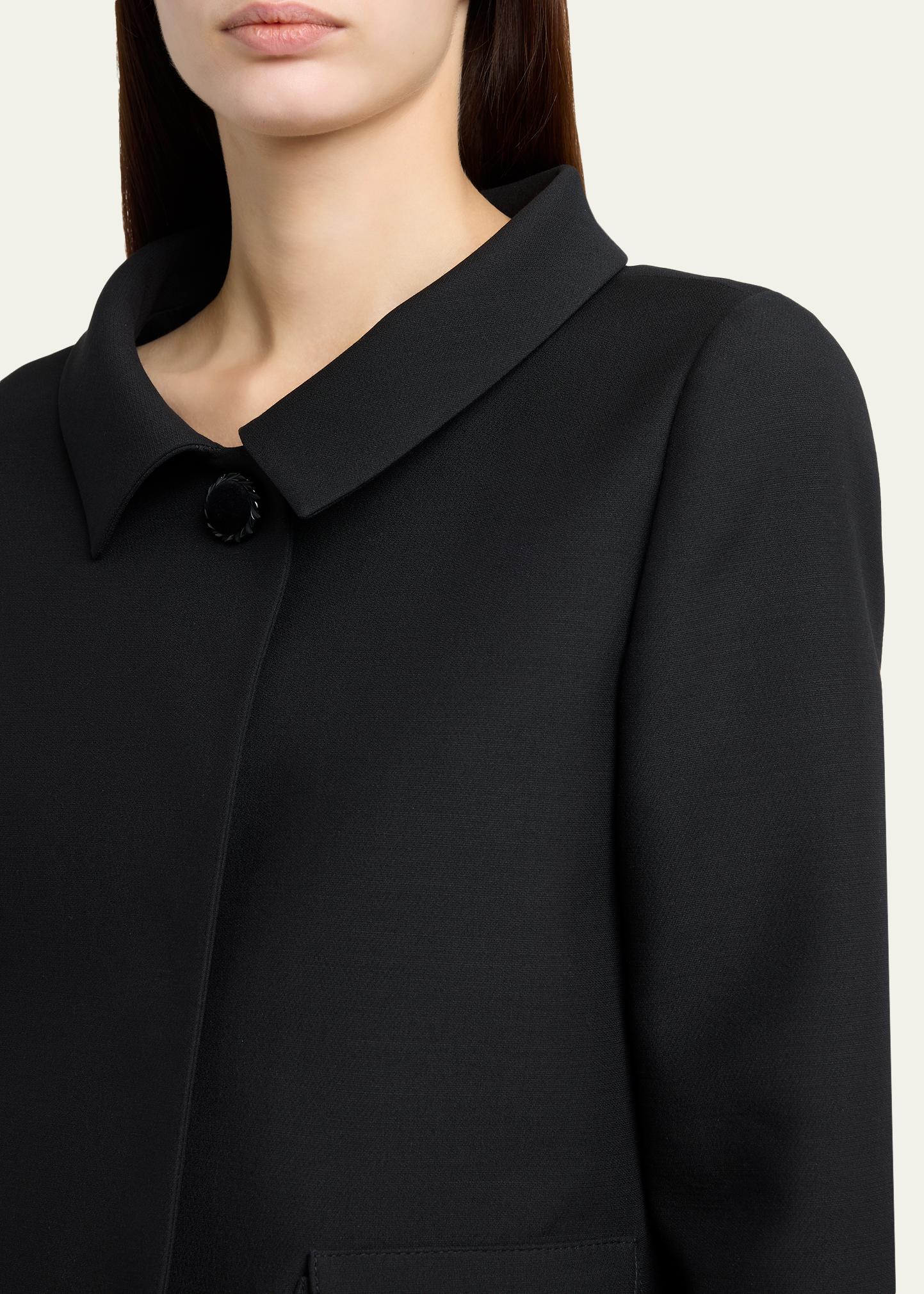 Valentino Garavani V-Logo Wool-Silk Single-Breasted Jacket