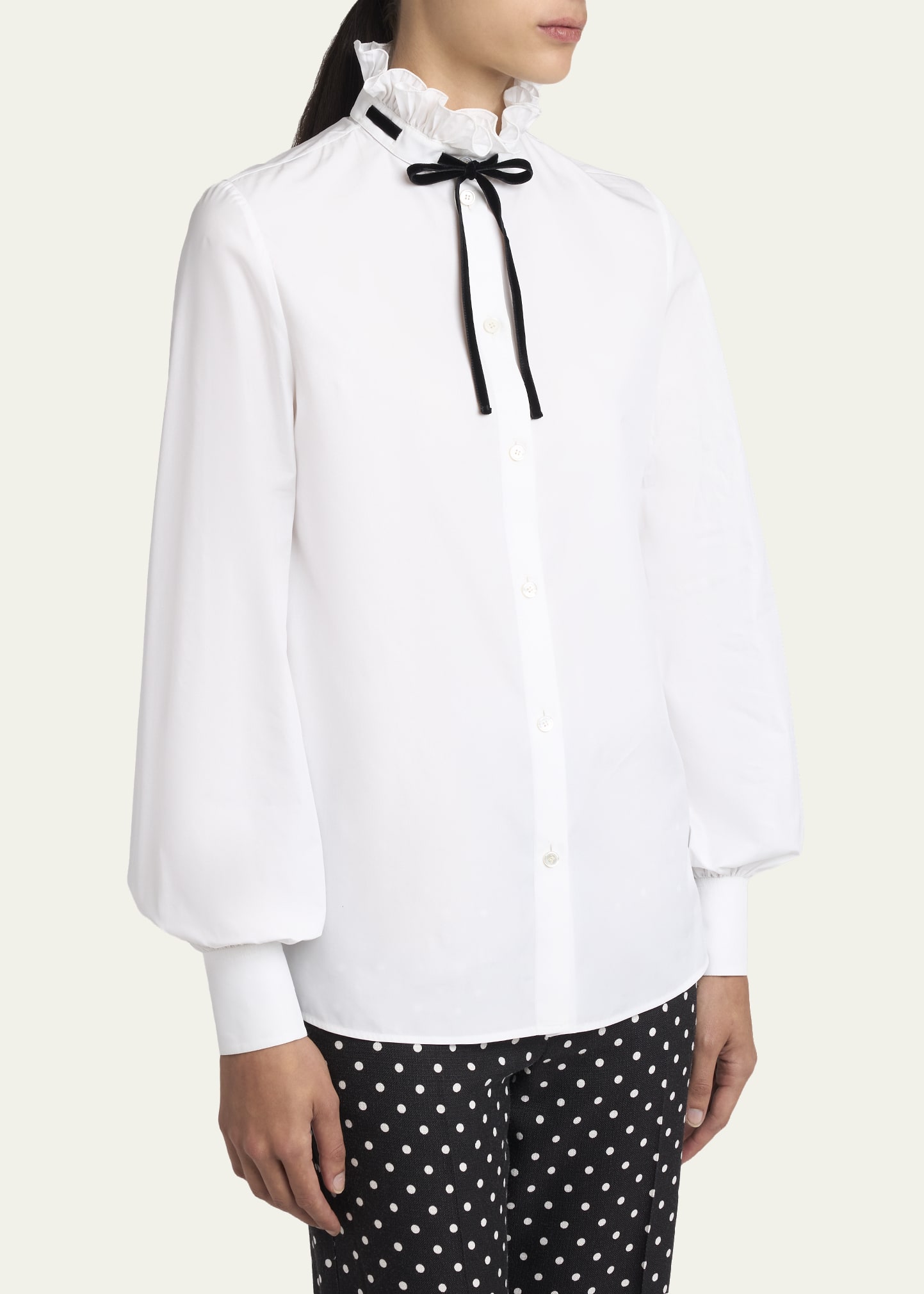 トップス <H> BALLOON SLEEVE REGULAR COLLAR SHIRT bg_5251921_100189_c