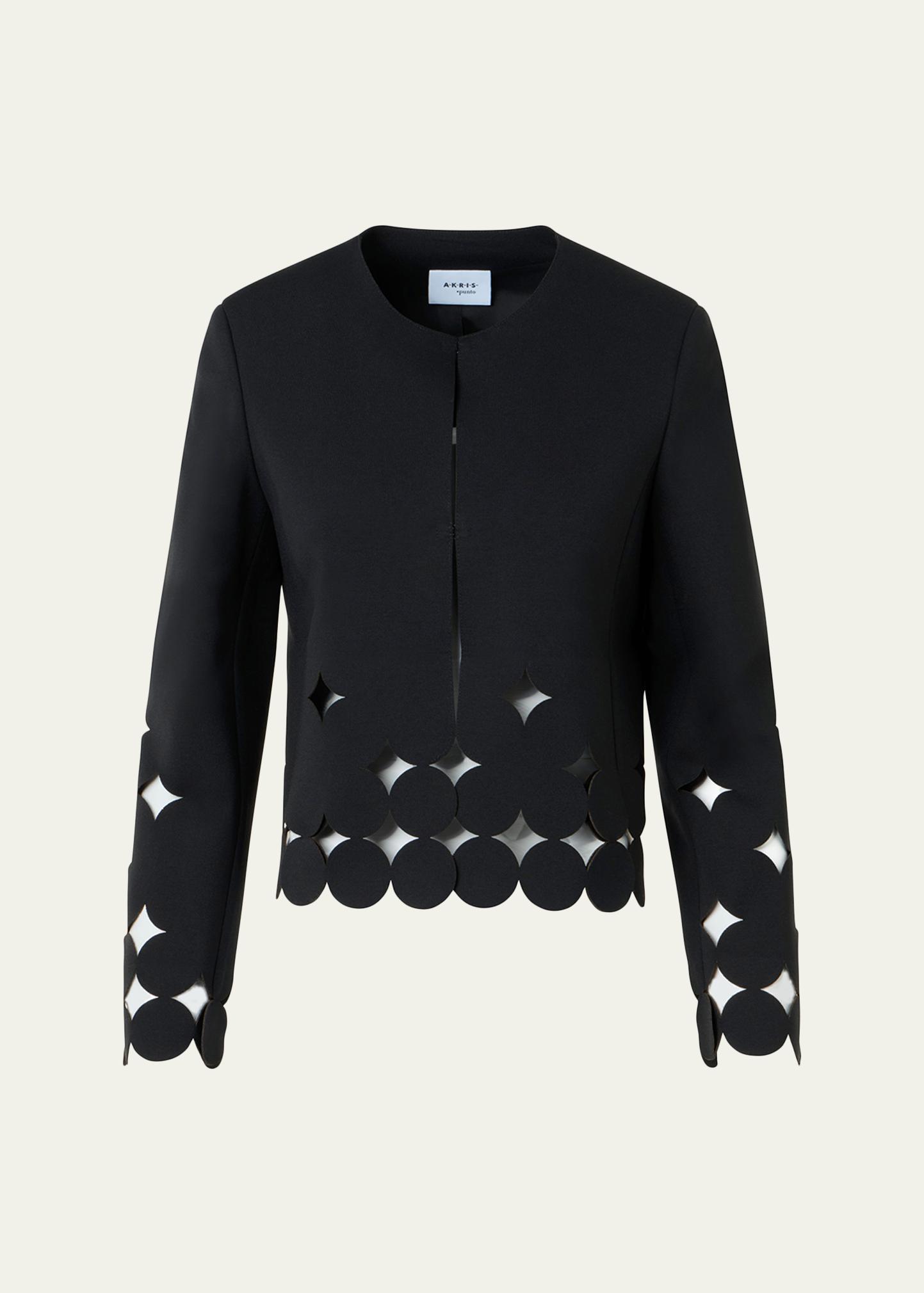 Akris punto Jersey Dropping Dot Cut-Out Jacket - Bergdorf Goodman