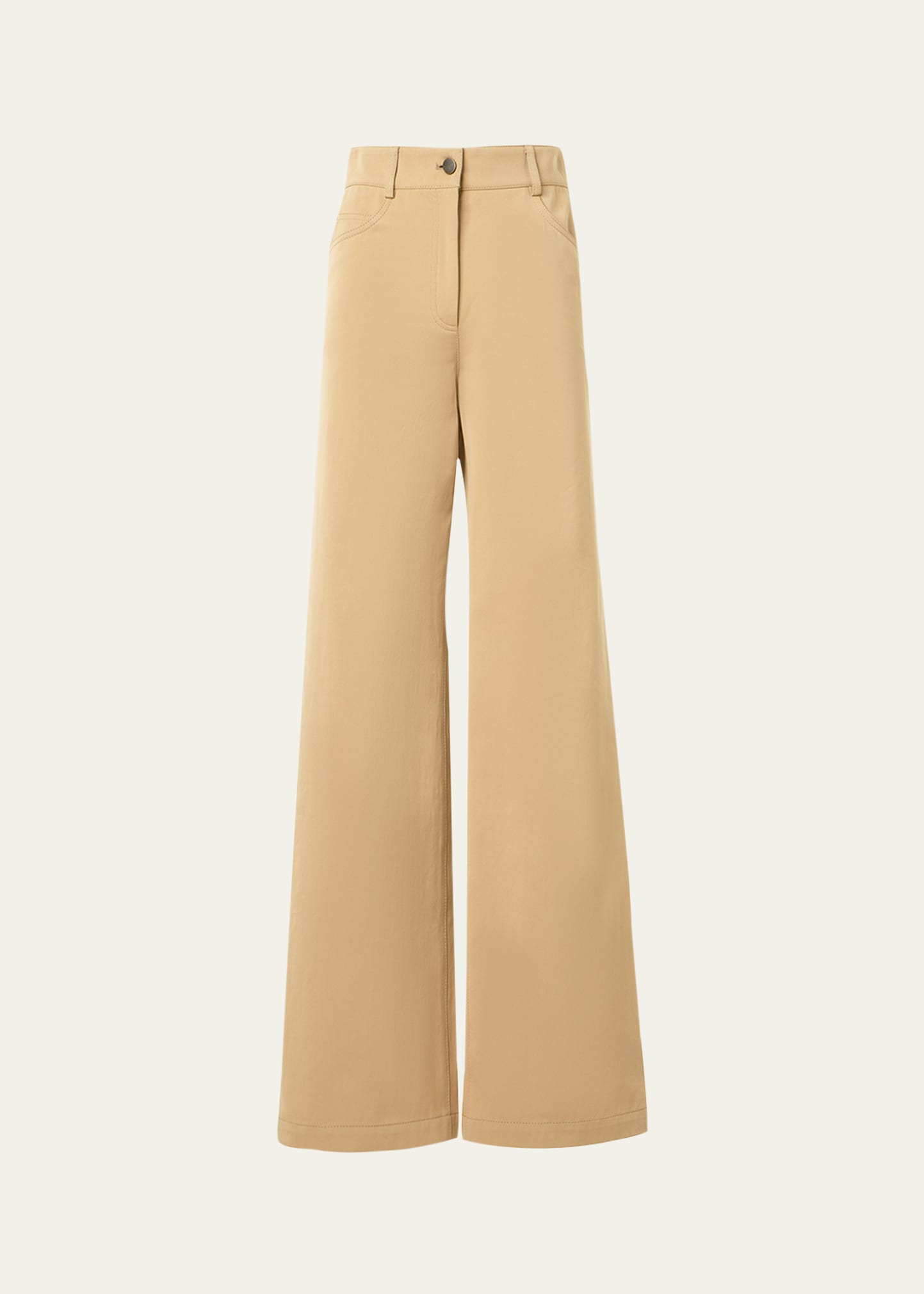 Akris punto Cooper Wide-Leg Cotton Gabardine Pants - Bergdorf Goodman
