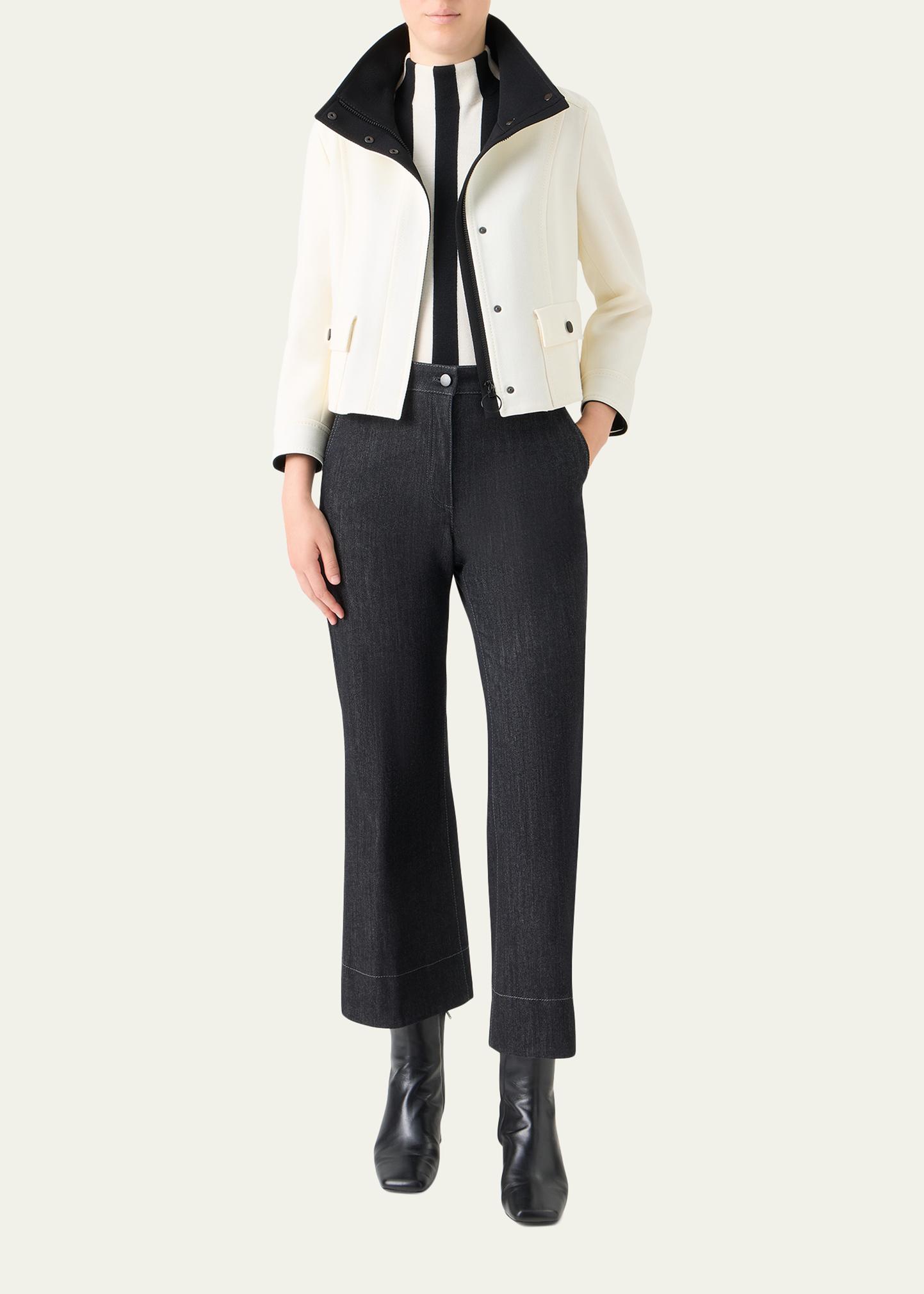 Akris punto Wool Tricotine Zip Jacket - Bergdorf Goodman
