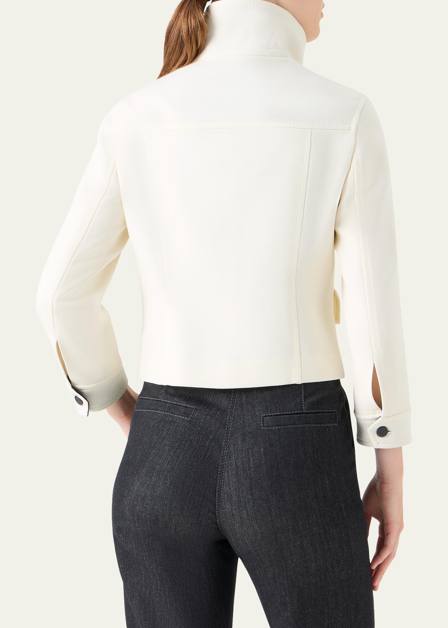 Akris punto Wool Tricotine Zip Jacket - Bergdorf Goodman