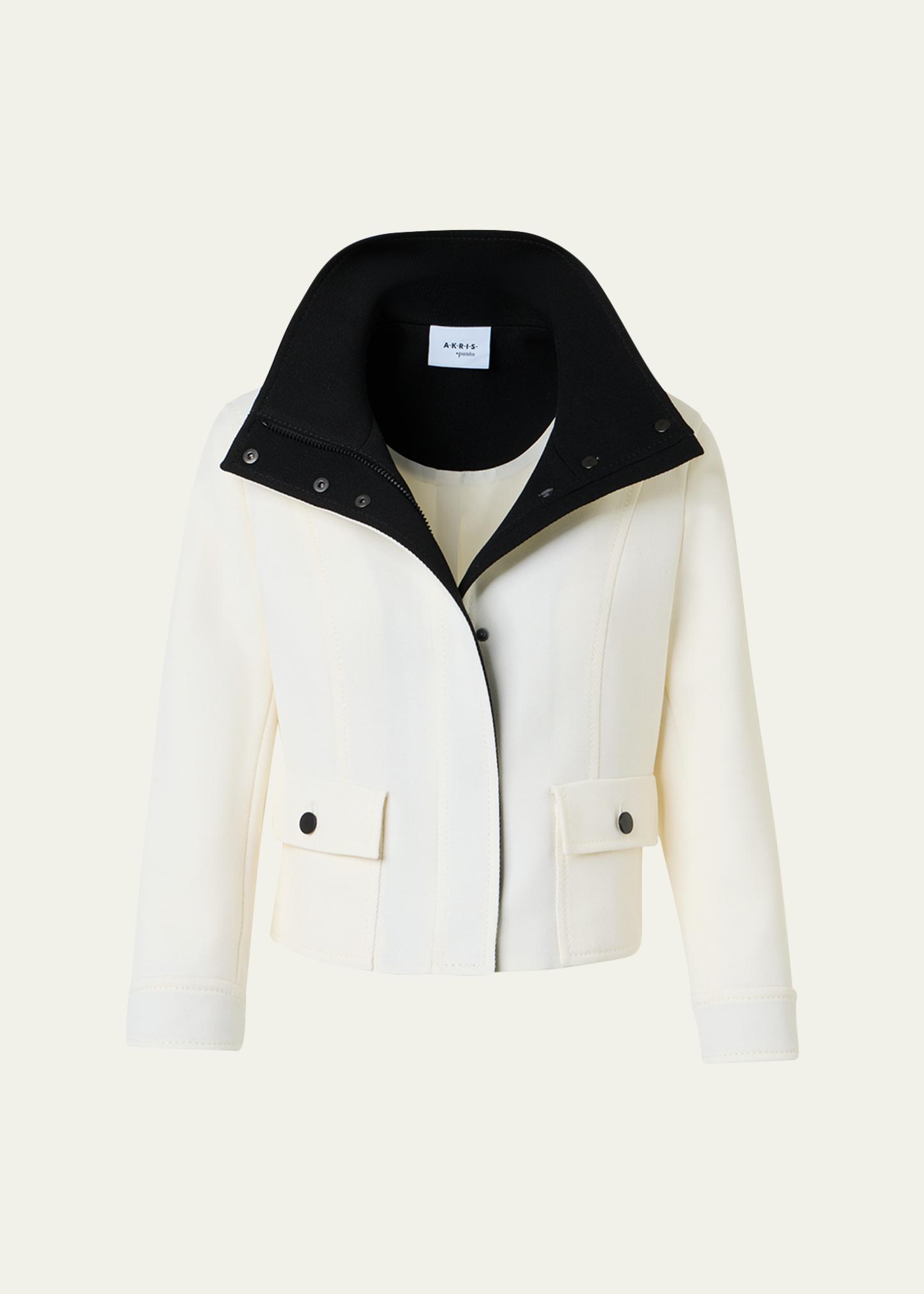 Akris punto Wool Tricotine Zip Jacket - Bergdorf Goodman