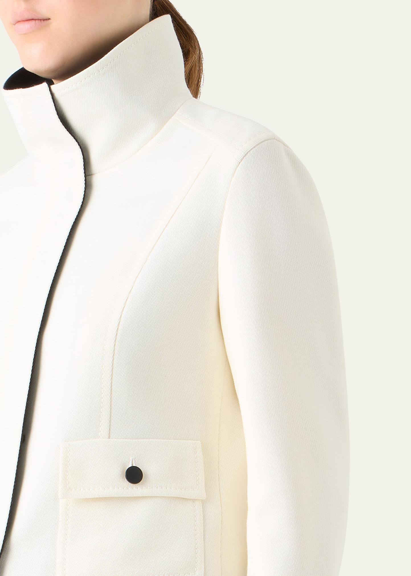 Akris punto Wool Tricotine Zip Jacket - Bergdorf Goodman