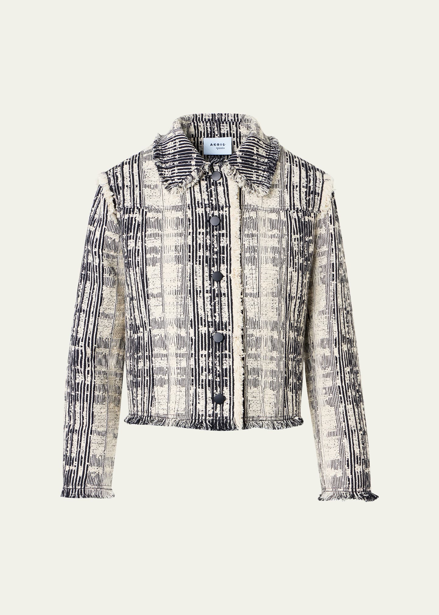 Akris punto Textured Raw Cotton Denim Jacket - Bergdorf Goodman