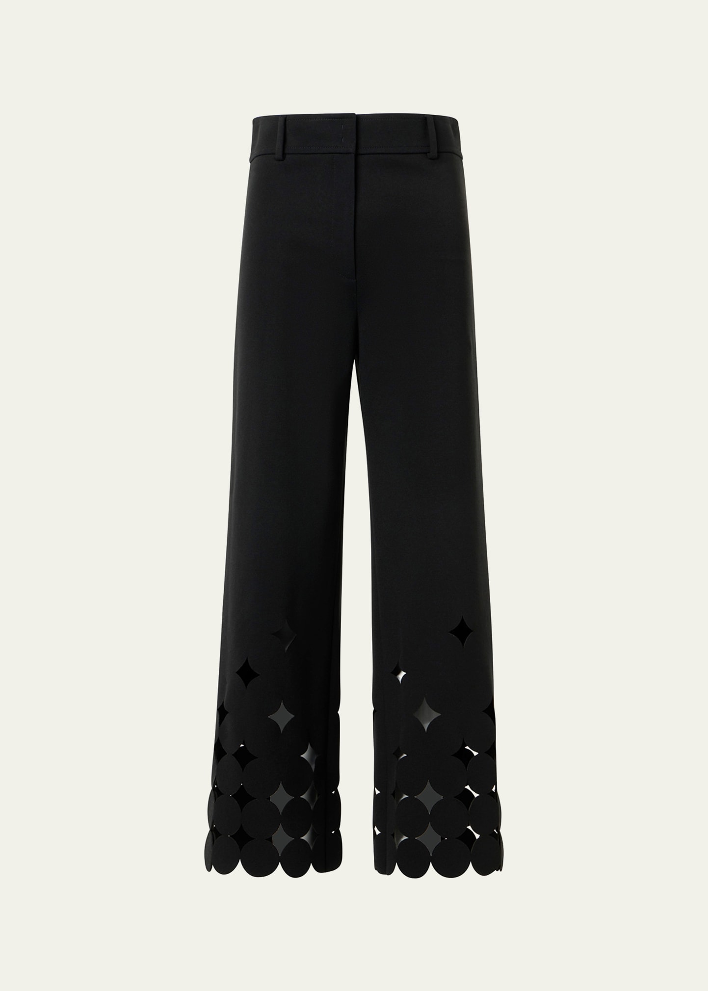 Akris punto Chieko Dot Cut-Out Straight-Leg Crop Pants - Bergdorf