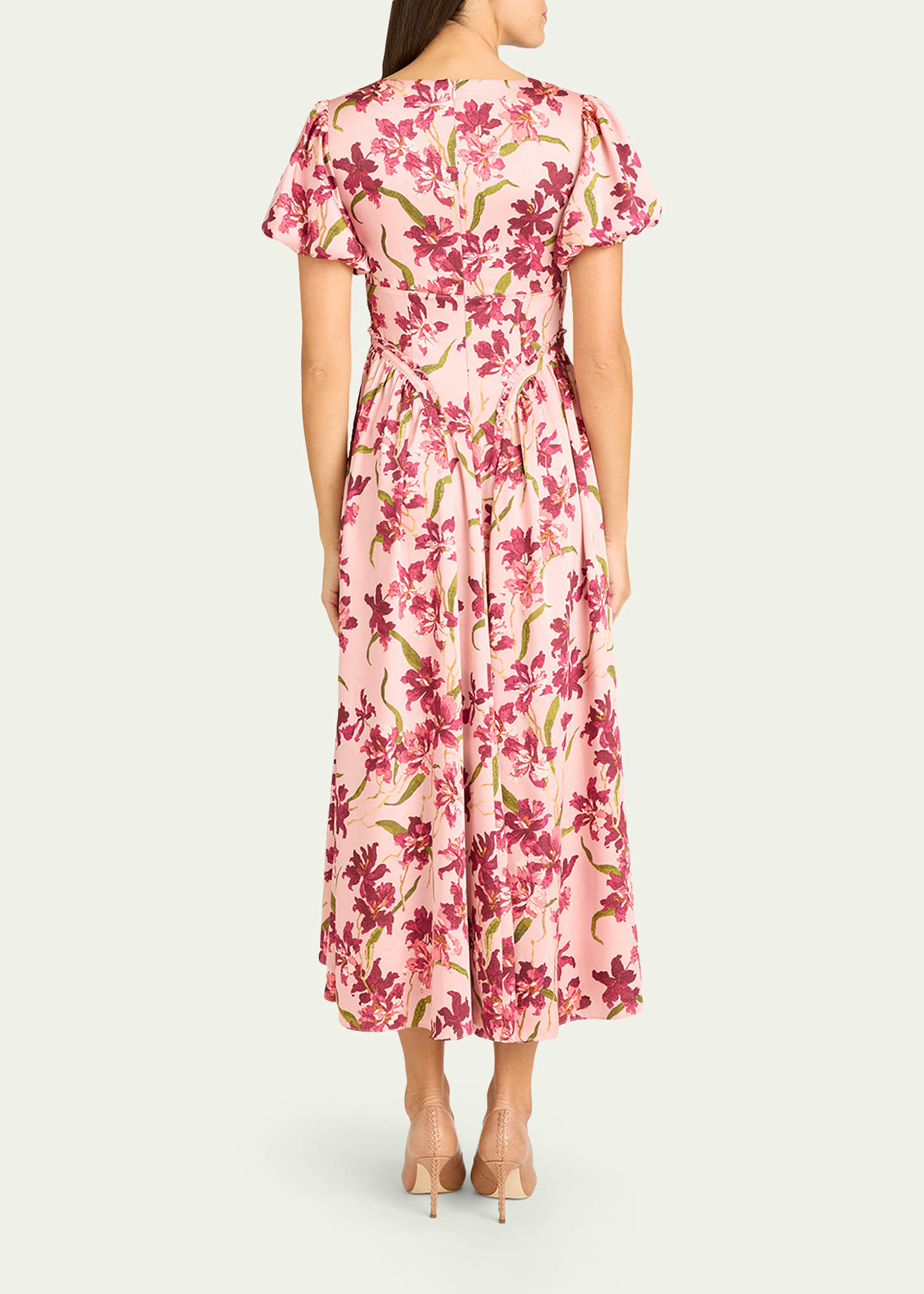 hibiscus cutwork cotton midi dress Celandine | Dresses | Hibiscus Cutwork Cotton Midi Dress Blue Pattern Xxs
