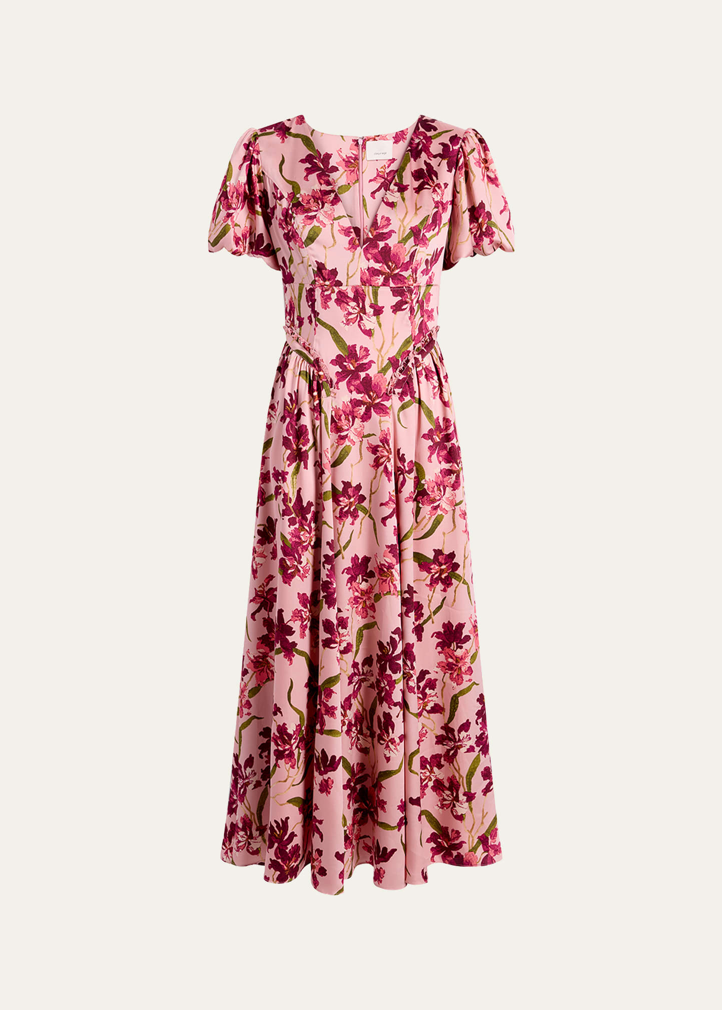 Cinq  Sept Trailing Hibiscus Midi Dress - Blush Petal Multi - 4