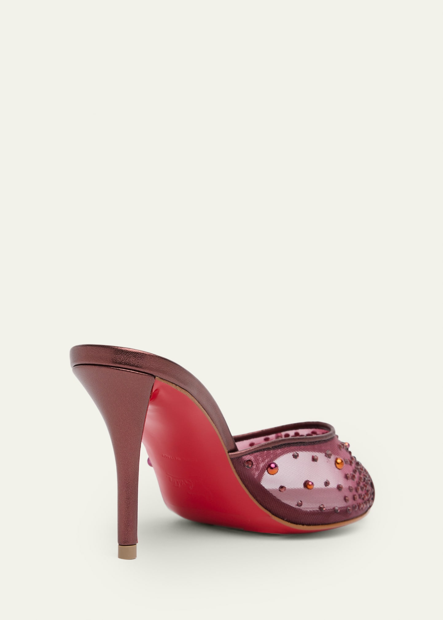 Christian Louboutin 80mm Miss Z Embellished Mesh and Metallic
