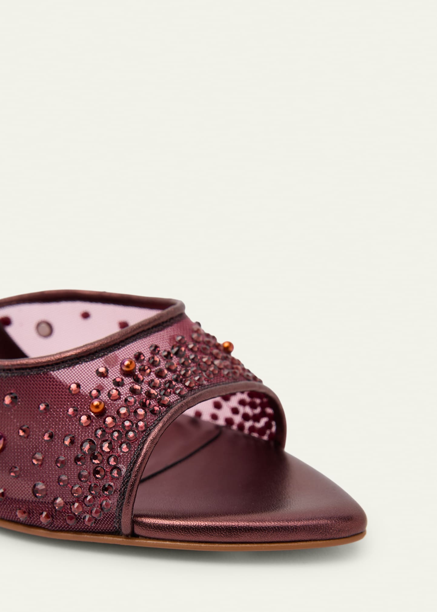 Christian Louboutin 80mm Miss Z Embellished Mesh and Metallic