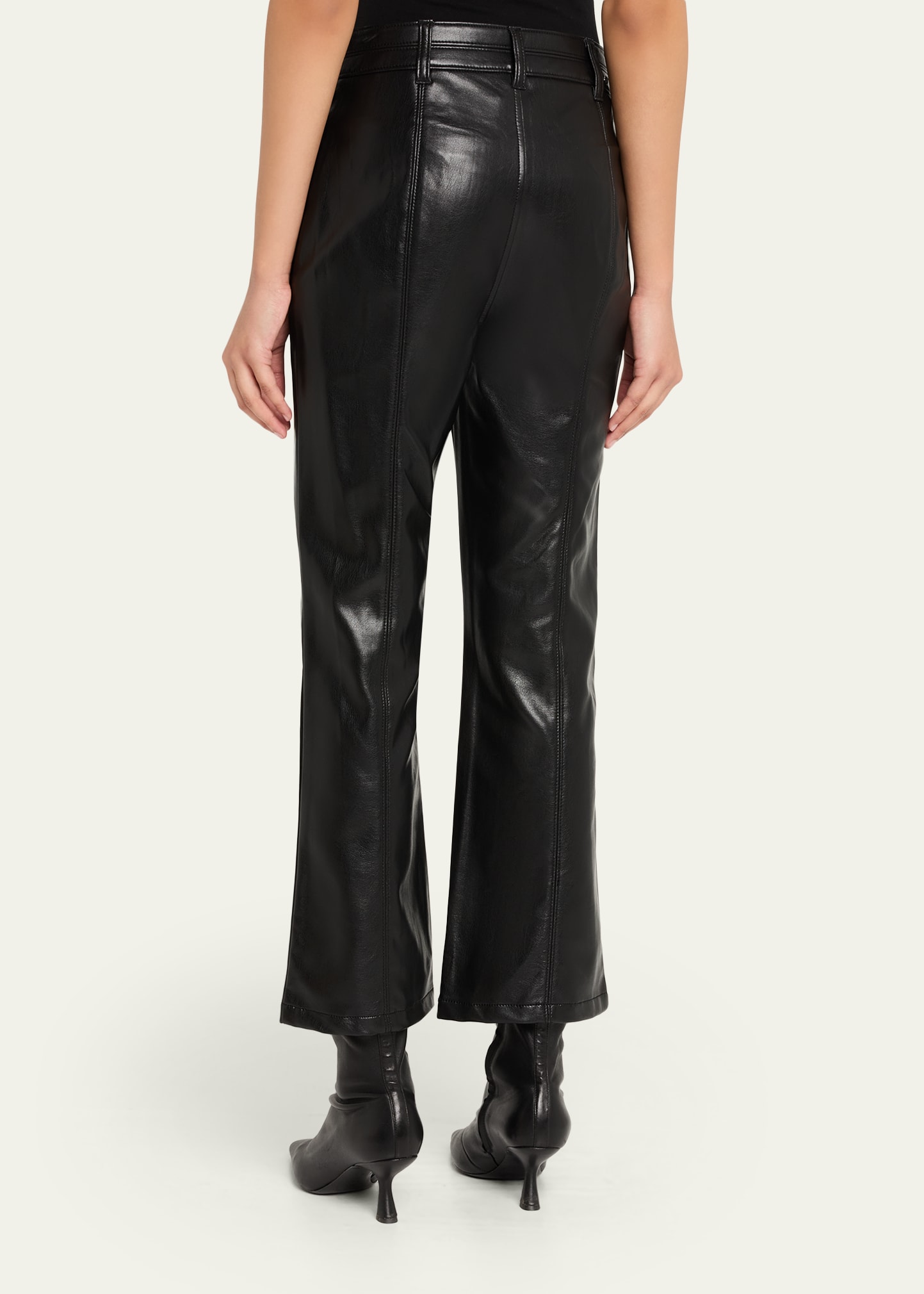 Cinq a Sept Vegan Leather Kick-Flare Pants - Bergdorf Goodman