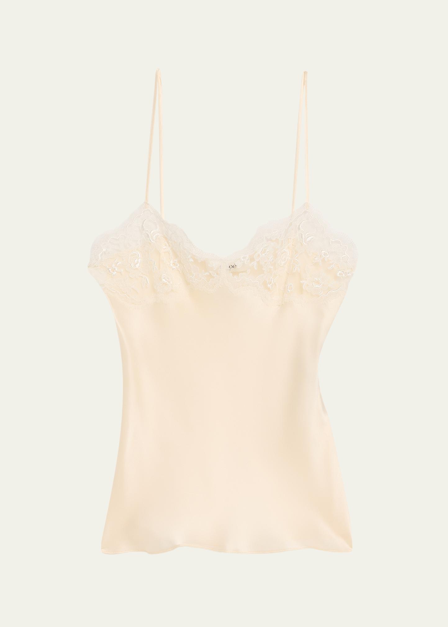 Chloe Lace-Trim Silk Cami Top - Bergdorf Goodman