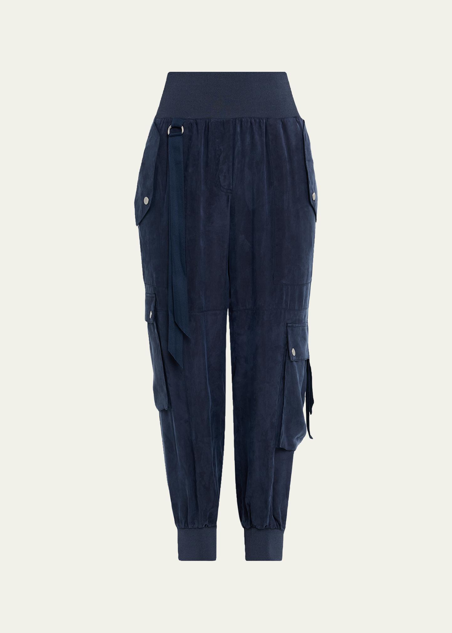 Cinq a Sept Harmony Washed Twill Parachute Pants - Bergdorf Goodman