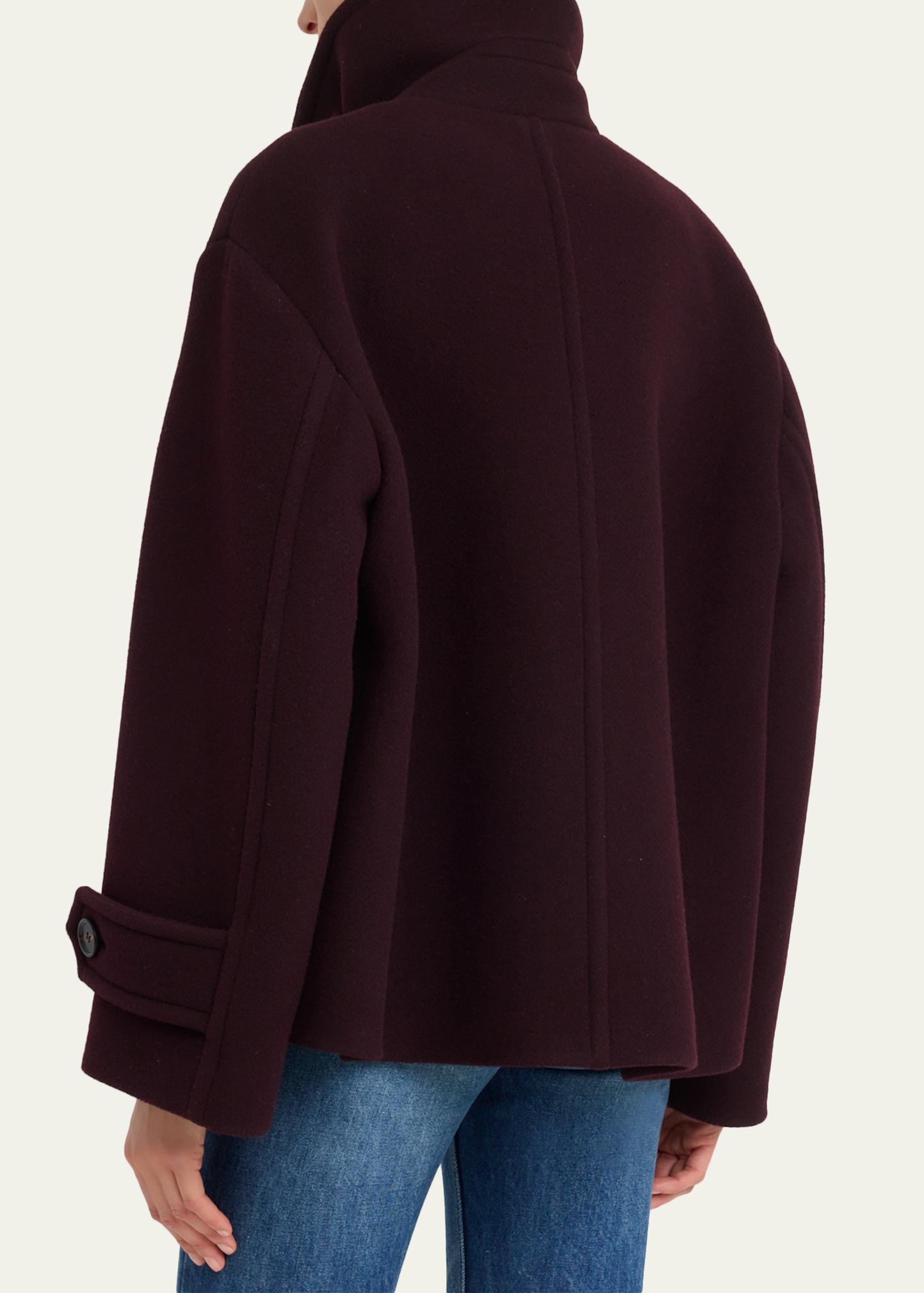 Chloe Wool Double-Breasted Oversized Pea Coat - Bergdorf Goodman