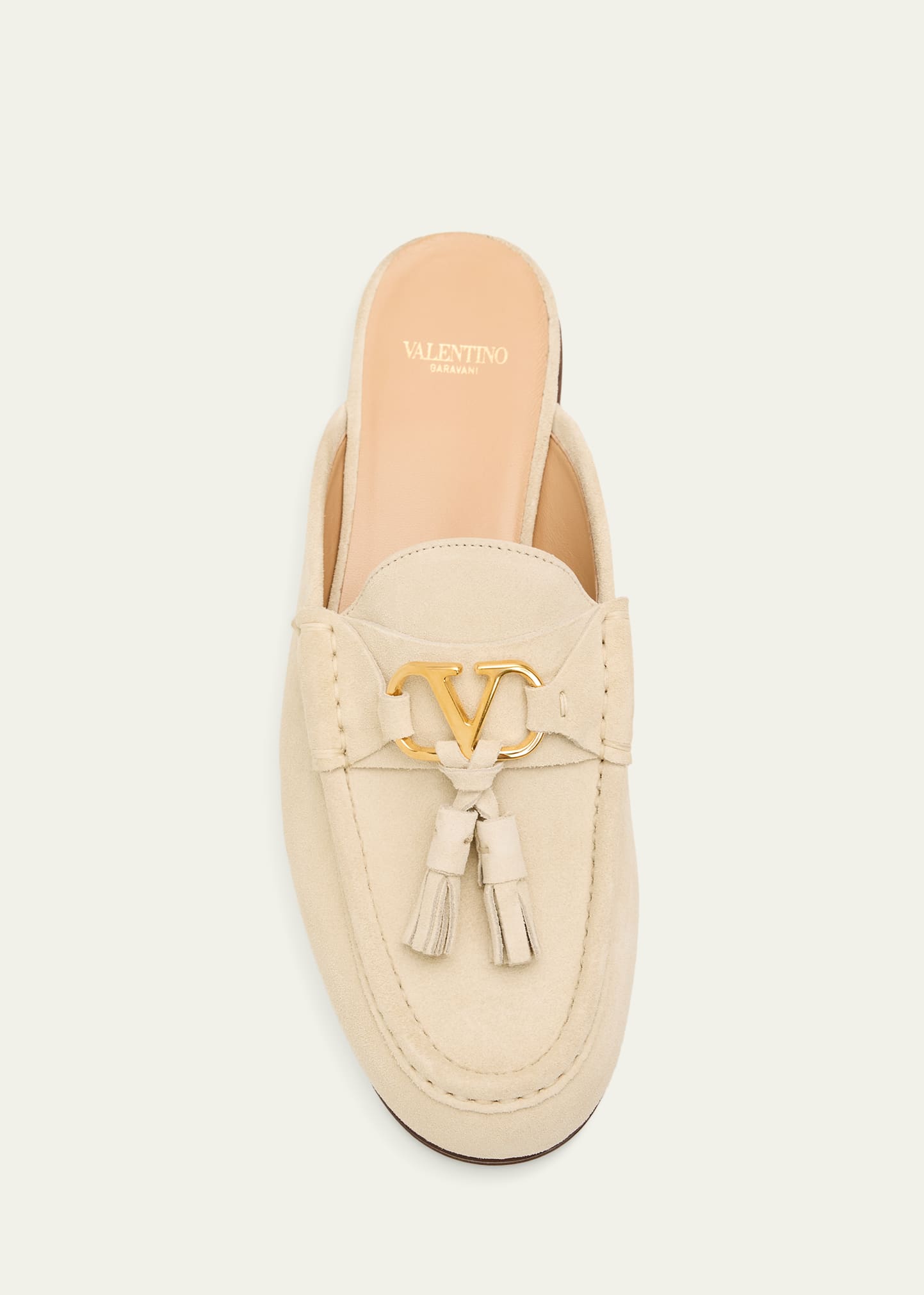 Valentino Garavani VLogo Signature Suede Loafer Mules - Bergdorf