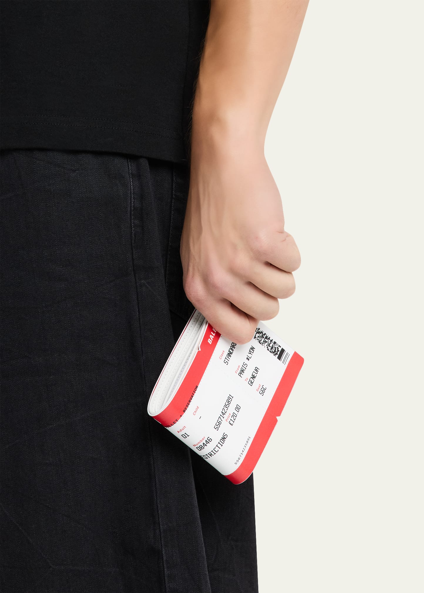 Balenciaga Passport Boarding Pass Bifold Leather Wallet - Bergdorf