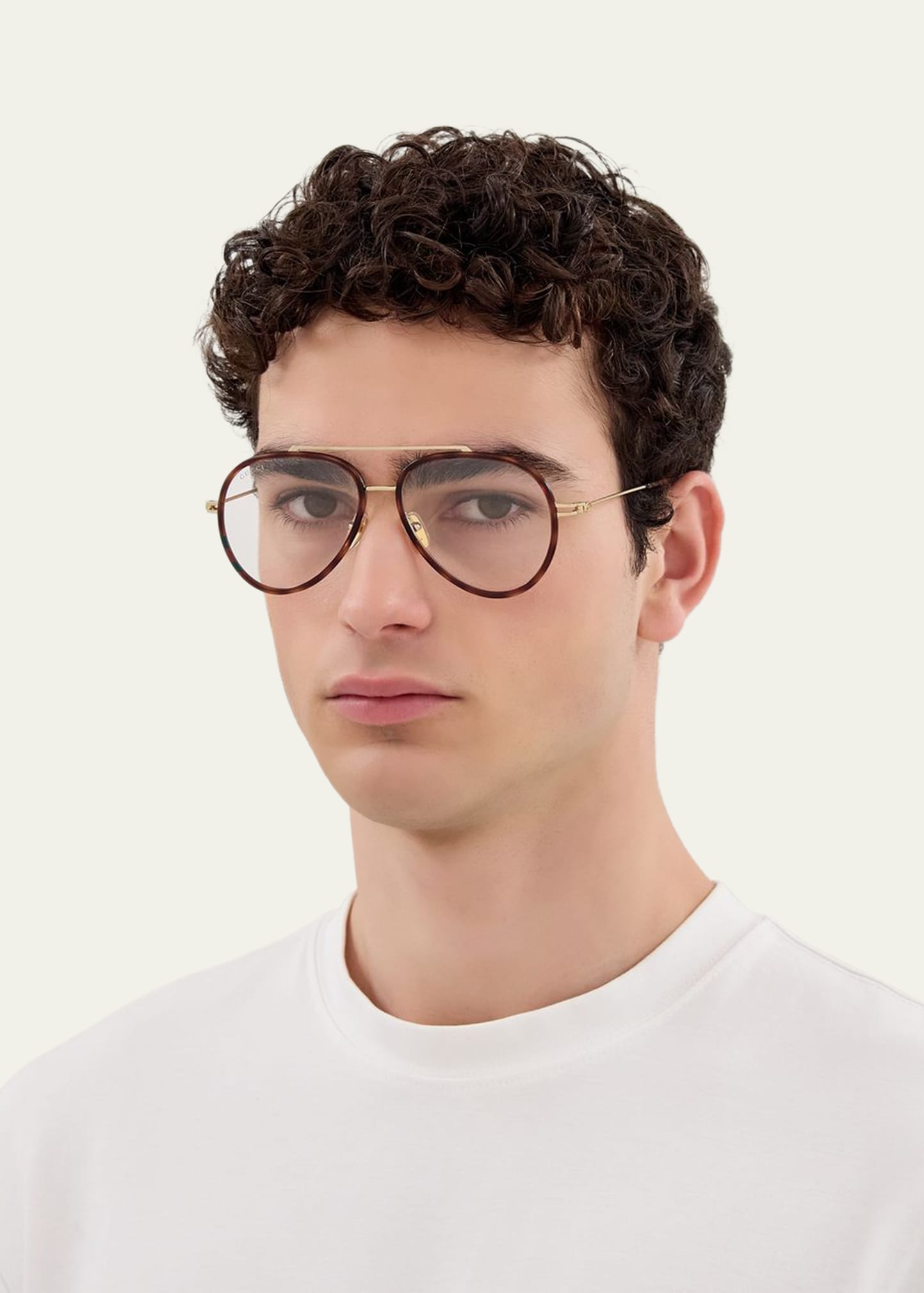 Gucci 56mm Injected Acetate & Metal Aviator Sunglasses - Bergdorf