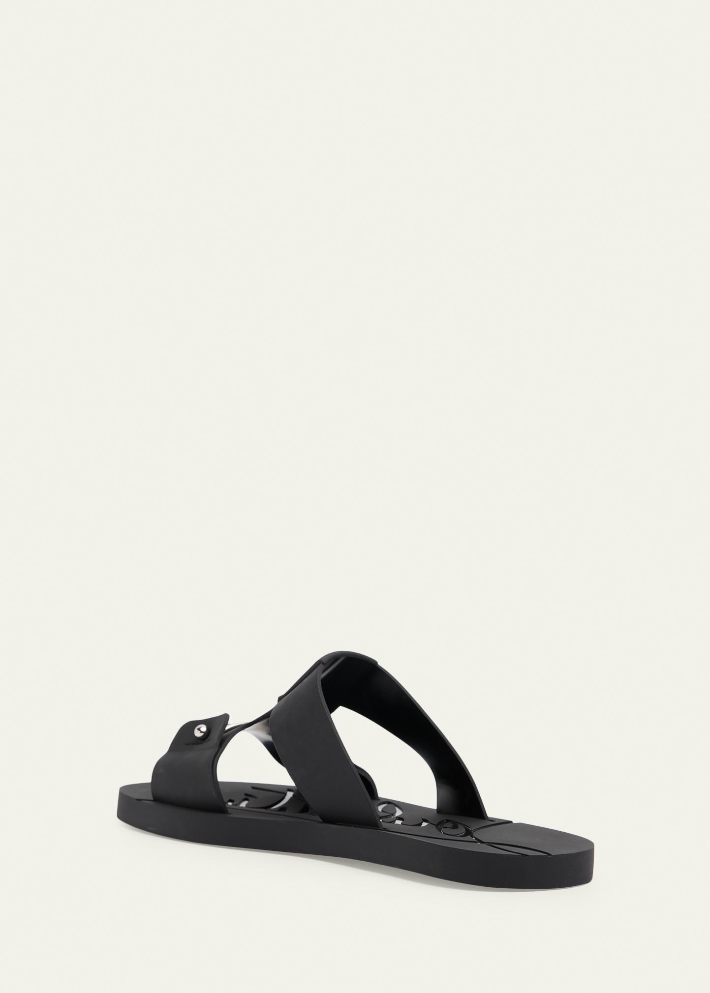Christian Louboutin Men's Zakouski Flat Rubber Sandals - Bergdorf