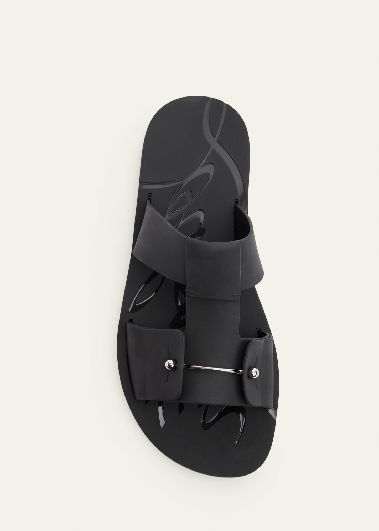 Christian Louboutin Men's Zakouski Flat Rubber Sandals - Bergdorf