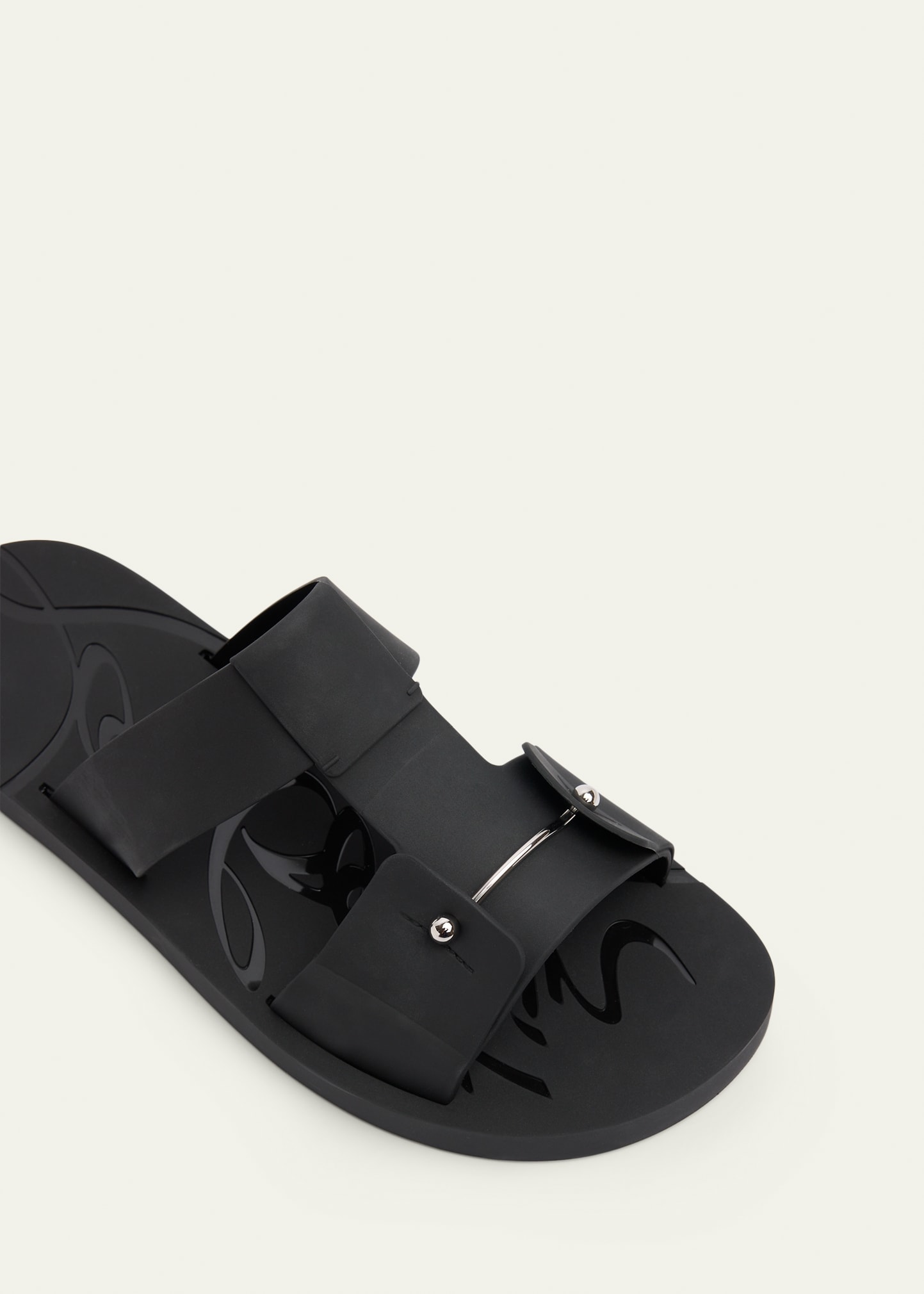 Christian Louboutin Men's Zakouski Flat Rubber Sandals - Bergdorf