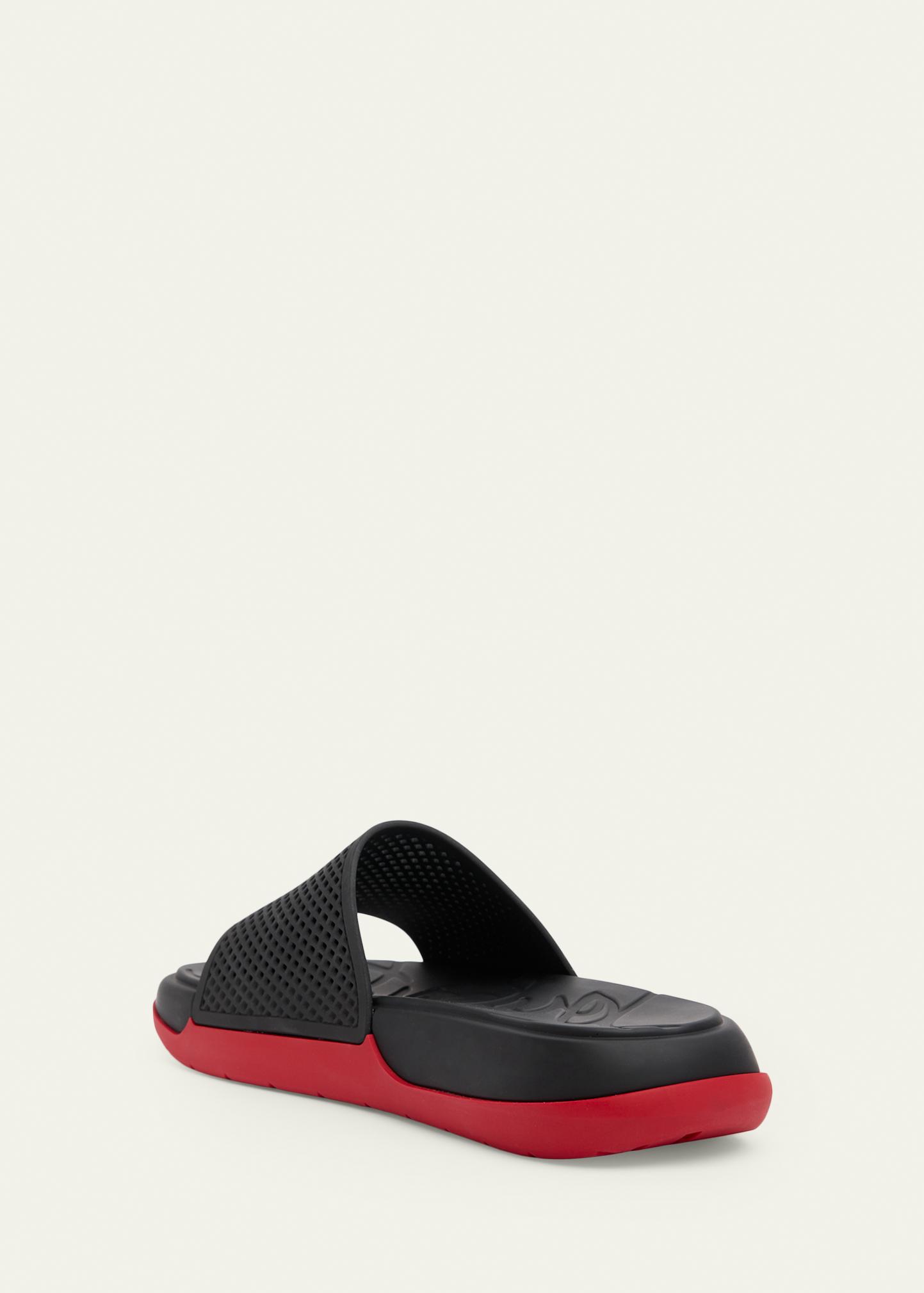 Christian Louboutin Men's Easy Breezy Rubber Slides - Bergdorf Goodman